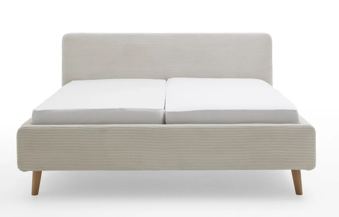 Polsterbett Mattis Cord | beige | 180 x 200 cm | mit Lattenrost & Bettkasten