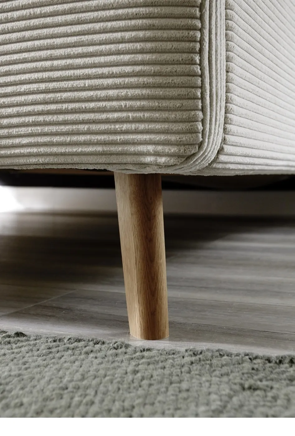 Polsterbett Mattis Cord | beige | 180 x 200 cm | ohne Lattenrost & Bettkasten