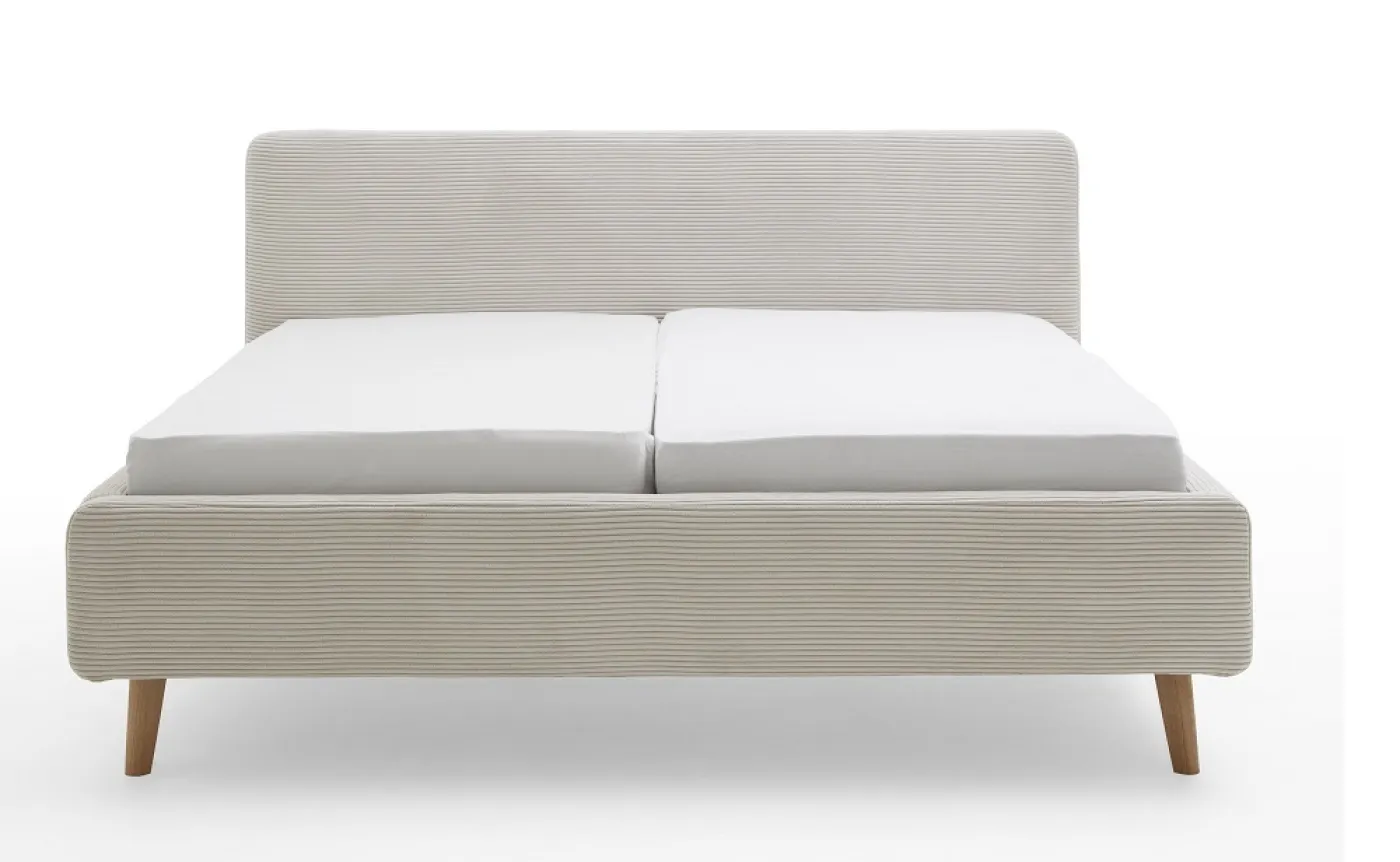 Polsterbett Mattis Cord | beige | 180 x 200 cm | ohne Lattenrost & Bettkasten