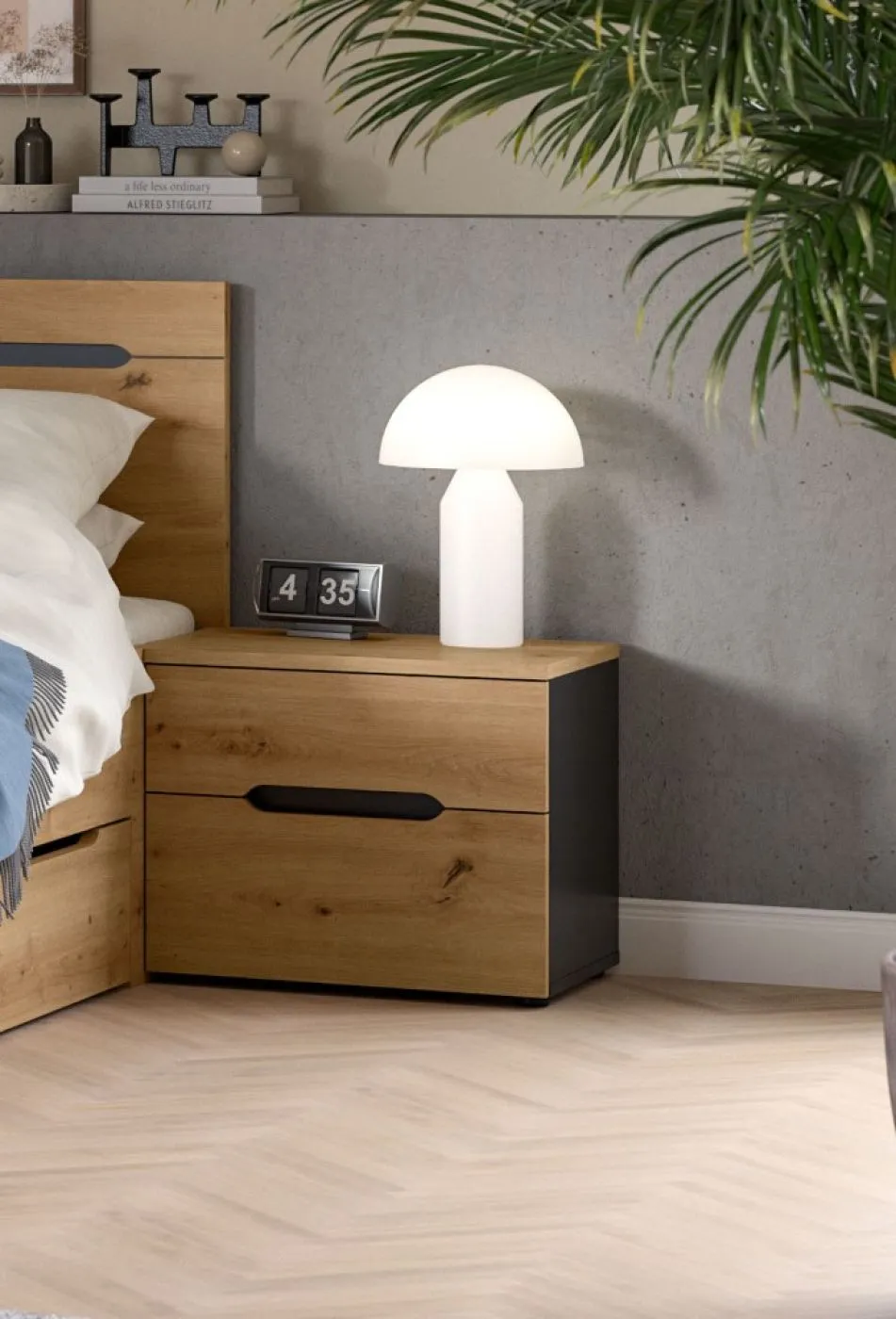 Schlafzimmer-Set Canu (L) | artisan / Basalt grau | 3-teilig