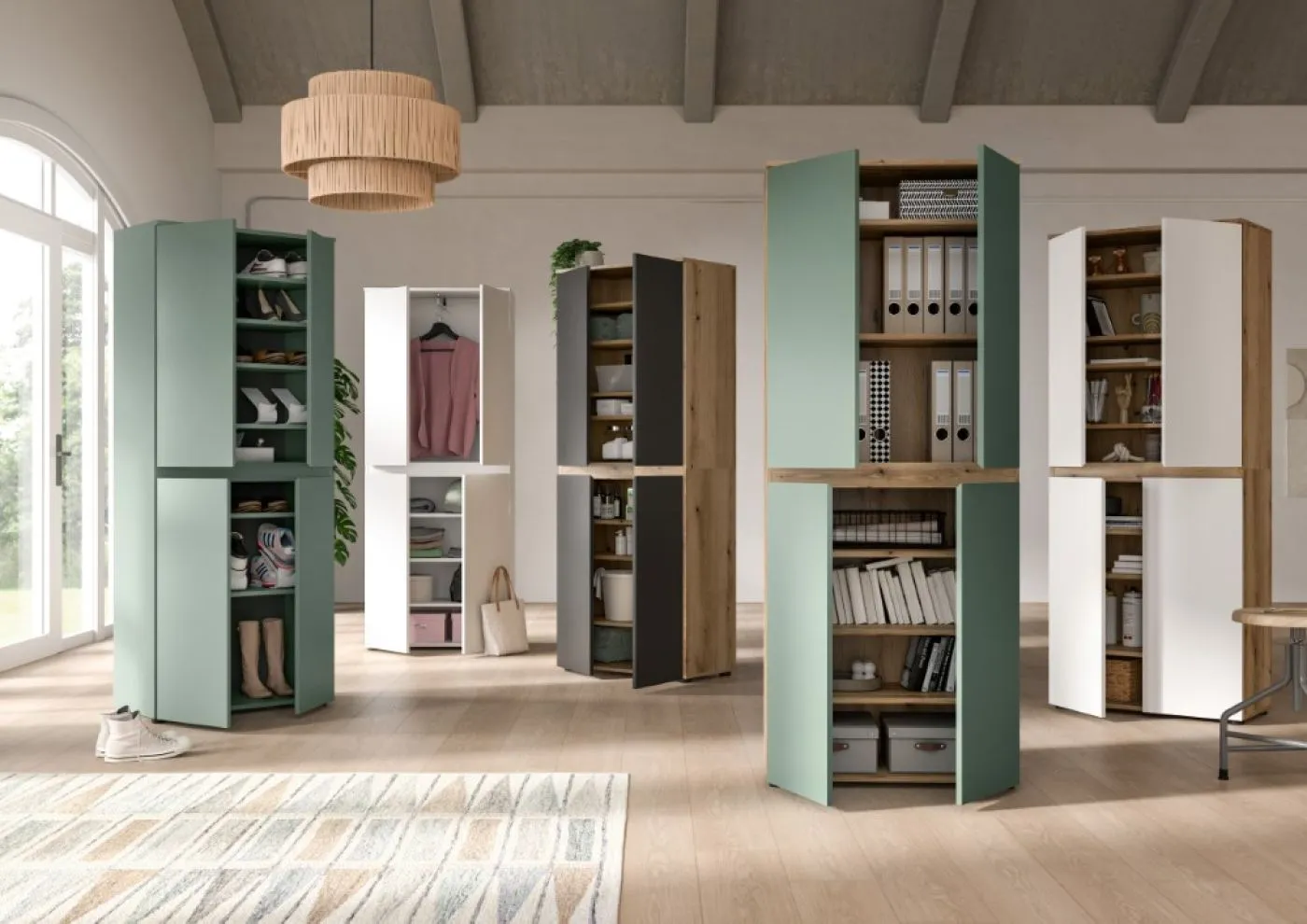 Schrankkombination Scarpa 2 | 2-teilig | weiß