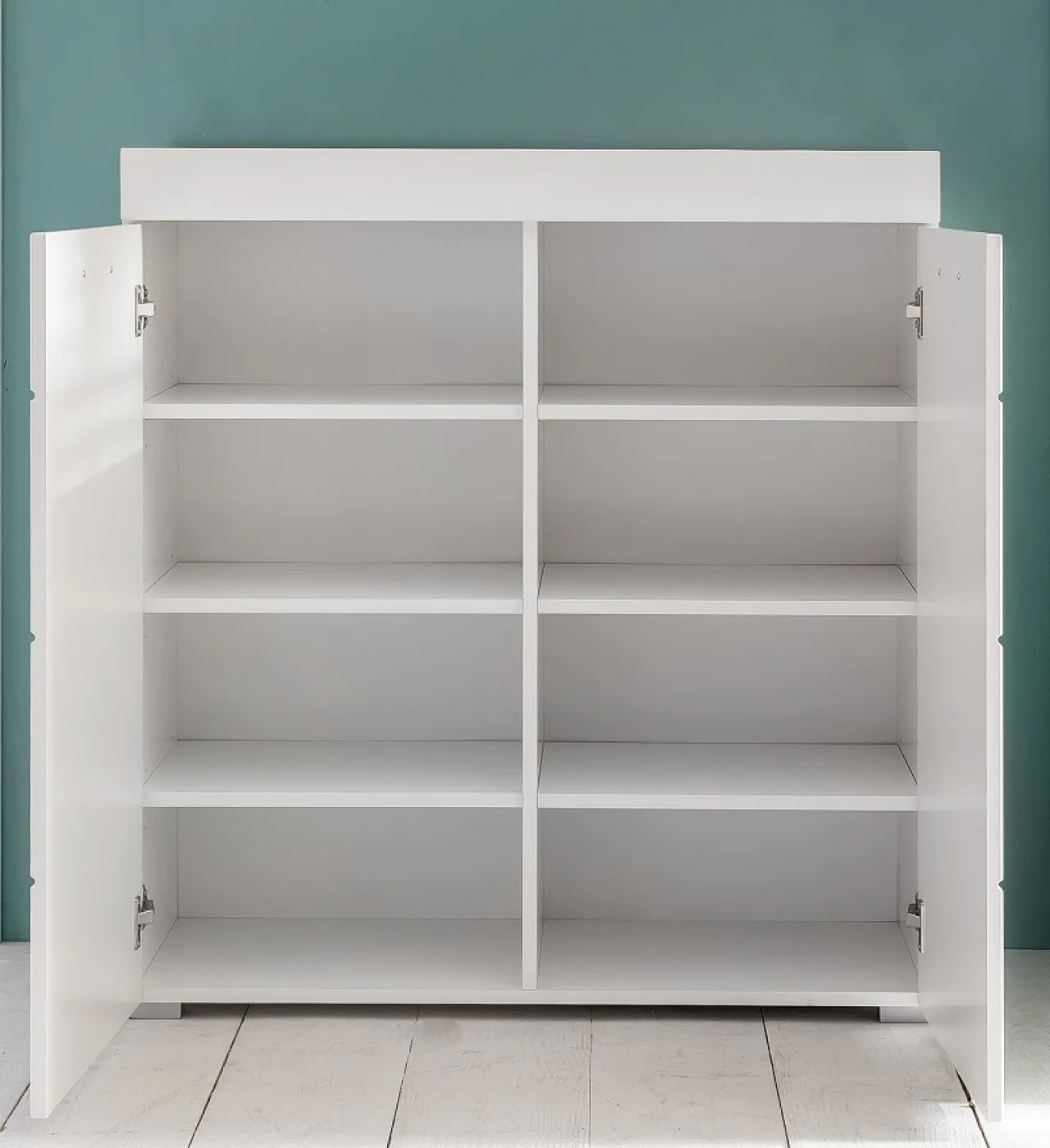 Schuhschrank Amanda | weiß Hochglanz