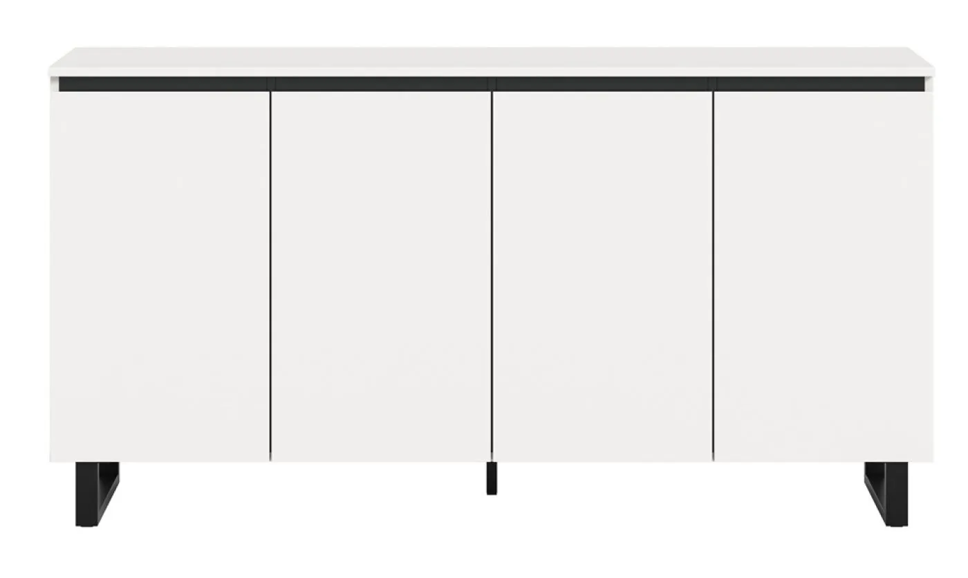 Sideboard Kommode Tomasa 1 | weiß / schwarz