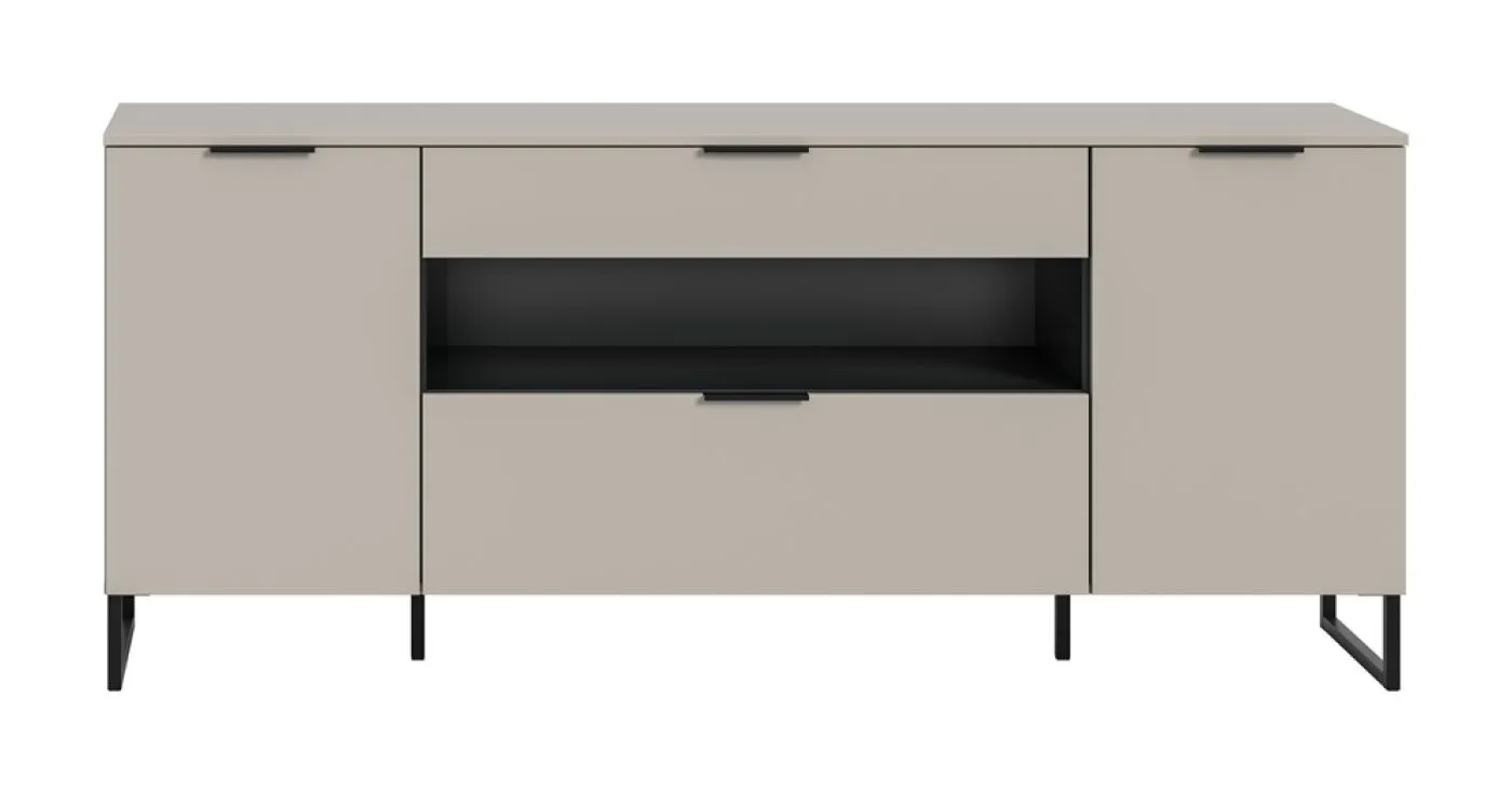 Sideboard Noida | Kaschmir / schwarz