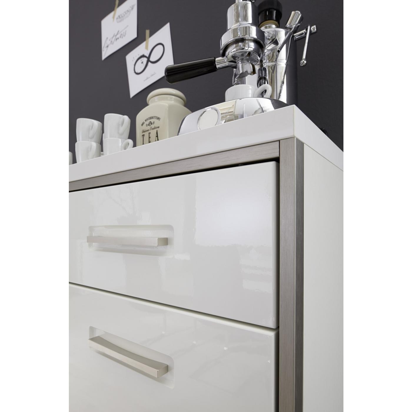 Sideboard Trento | weiß Hochglanz