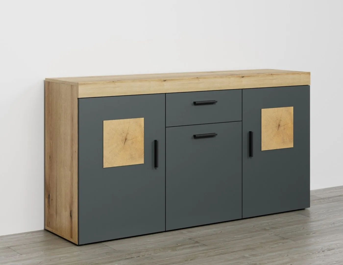 Sideboard Tyler | grau / Coast Evoke Eiche