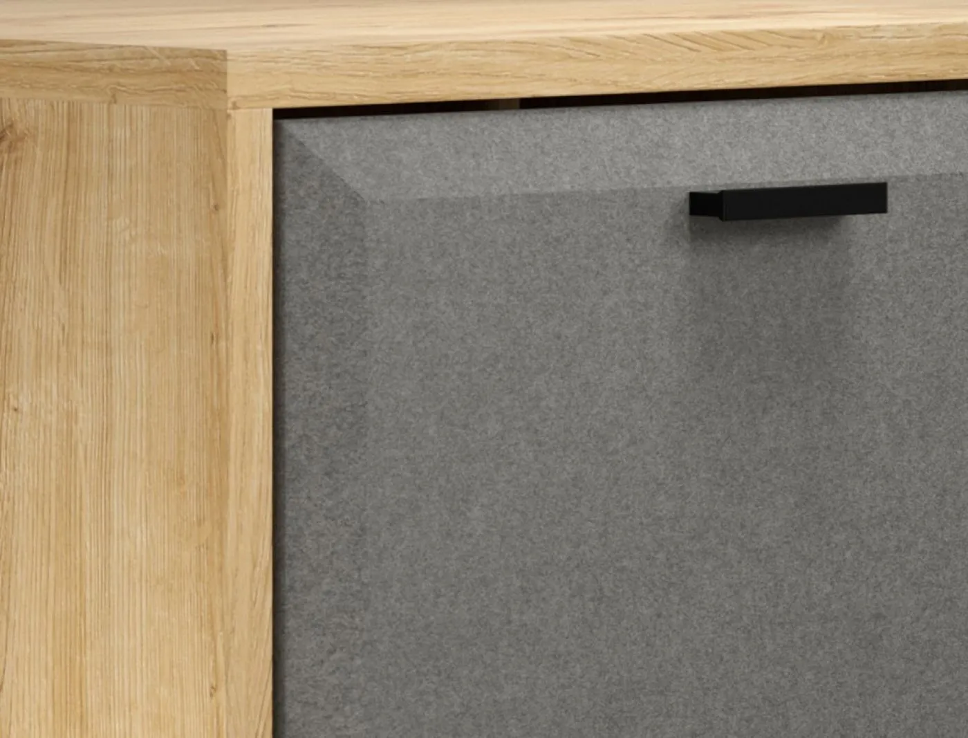 Sitzbank Cheyenne | Eiche Navarra / Filz Dark Grey