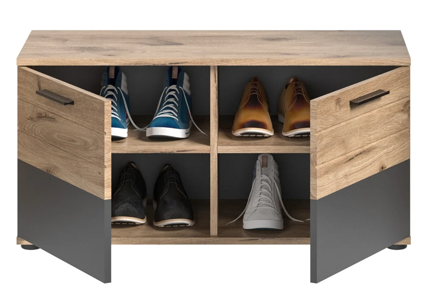 Sitzbank Mason | Nox Oak / Basalt grau