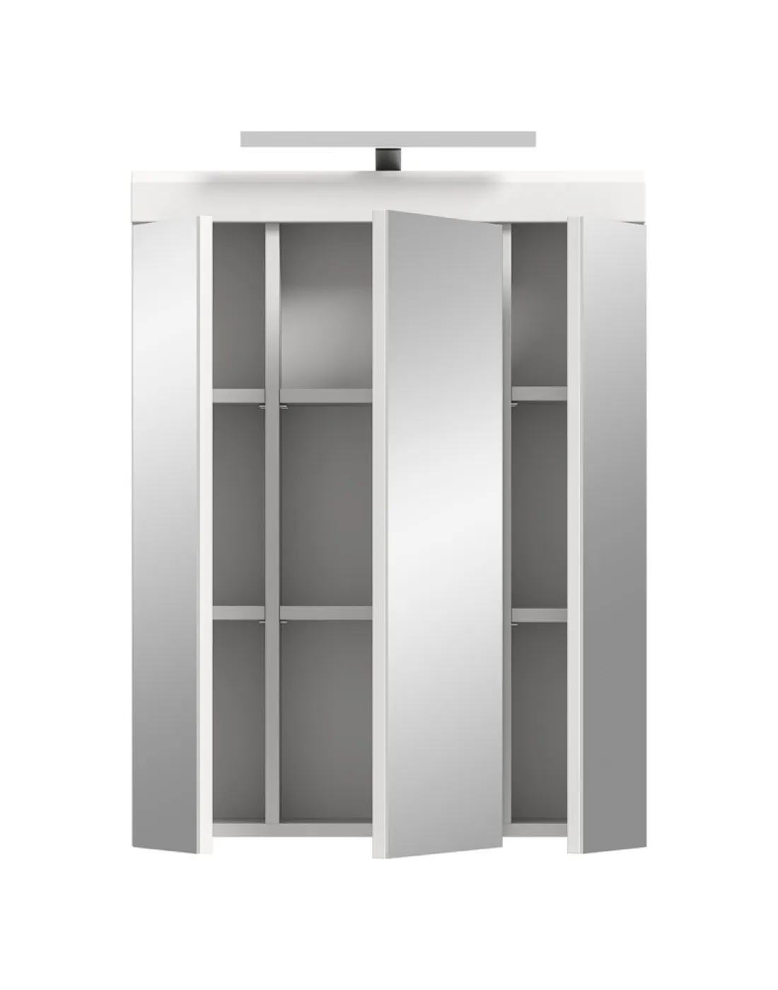 Spiegelschrank Scout | weiß Hochglanz / weiß | inkl. Beleuchtung