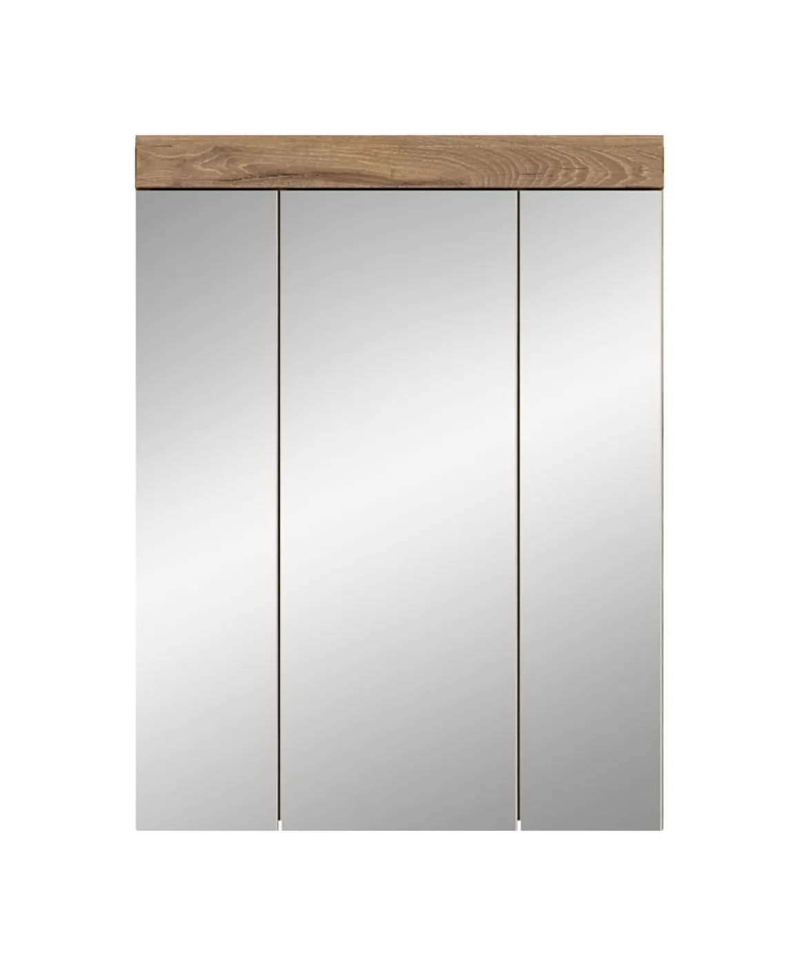 Spiegelschrank Wave | Nox Oak | mit Aufsatzleuchte