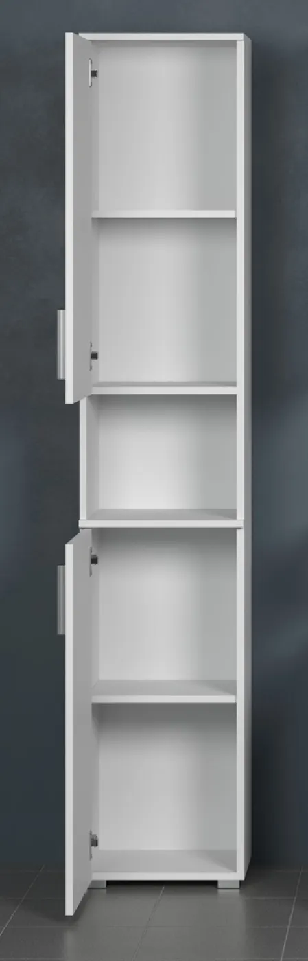Hochschrank Wons | weiß Hochglanz