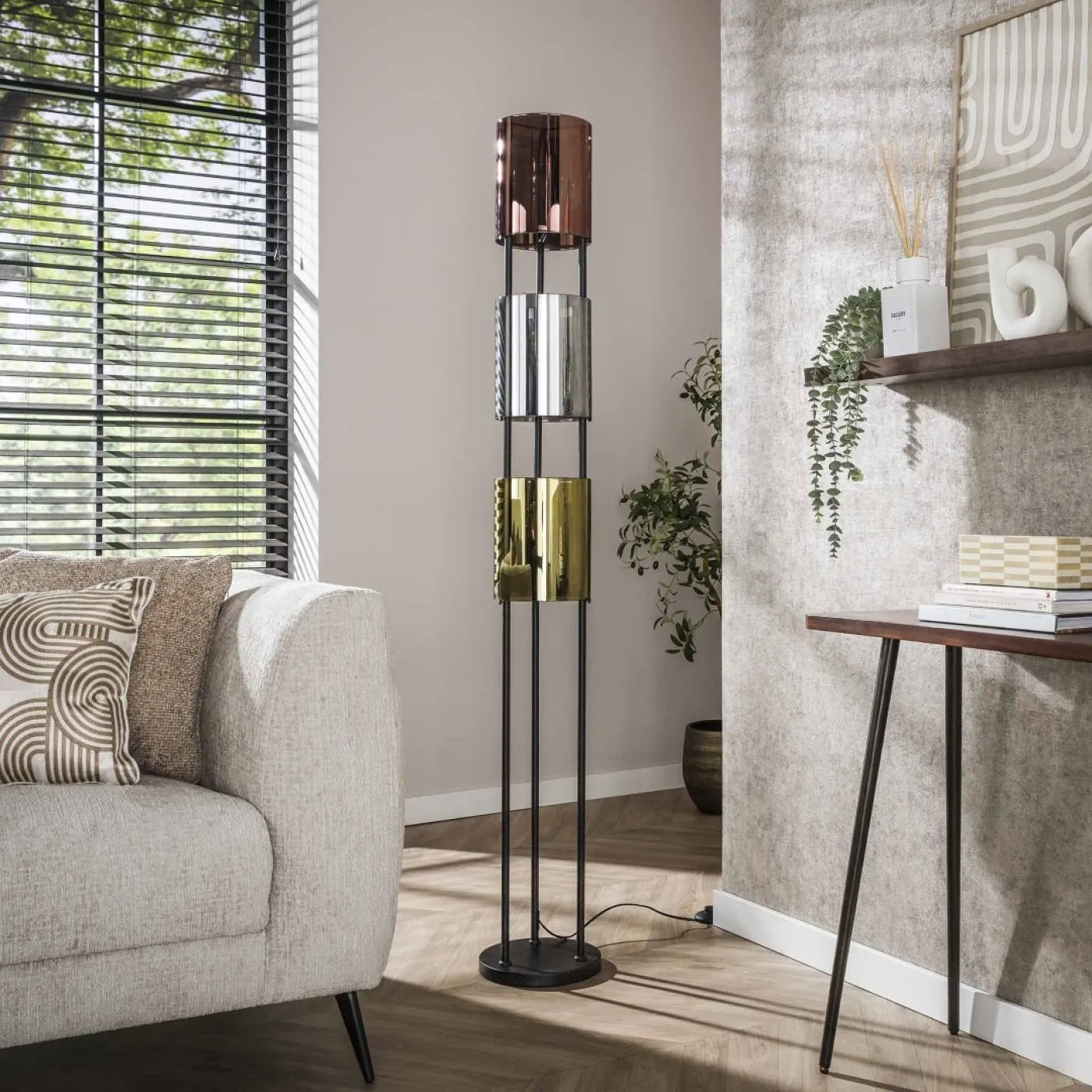 Stehlampe Enui | 3 Leuchten | Metall | Artic schwarz | 175 cm