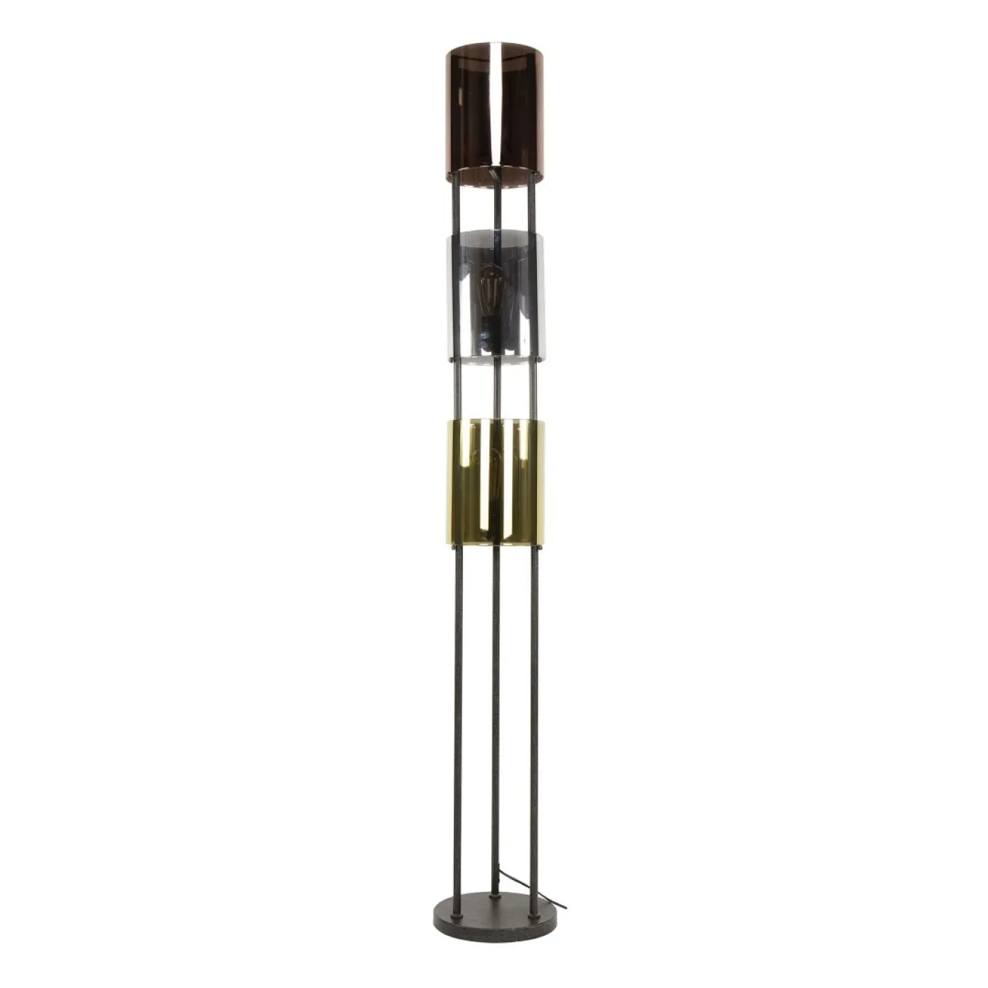 Stehlampe Enui | 3 Leuchten | Metall | Artic schwarz | 175 cm