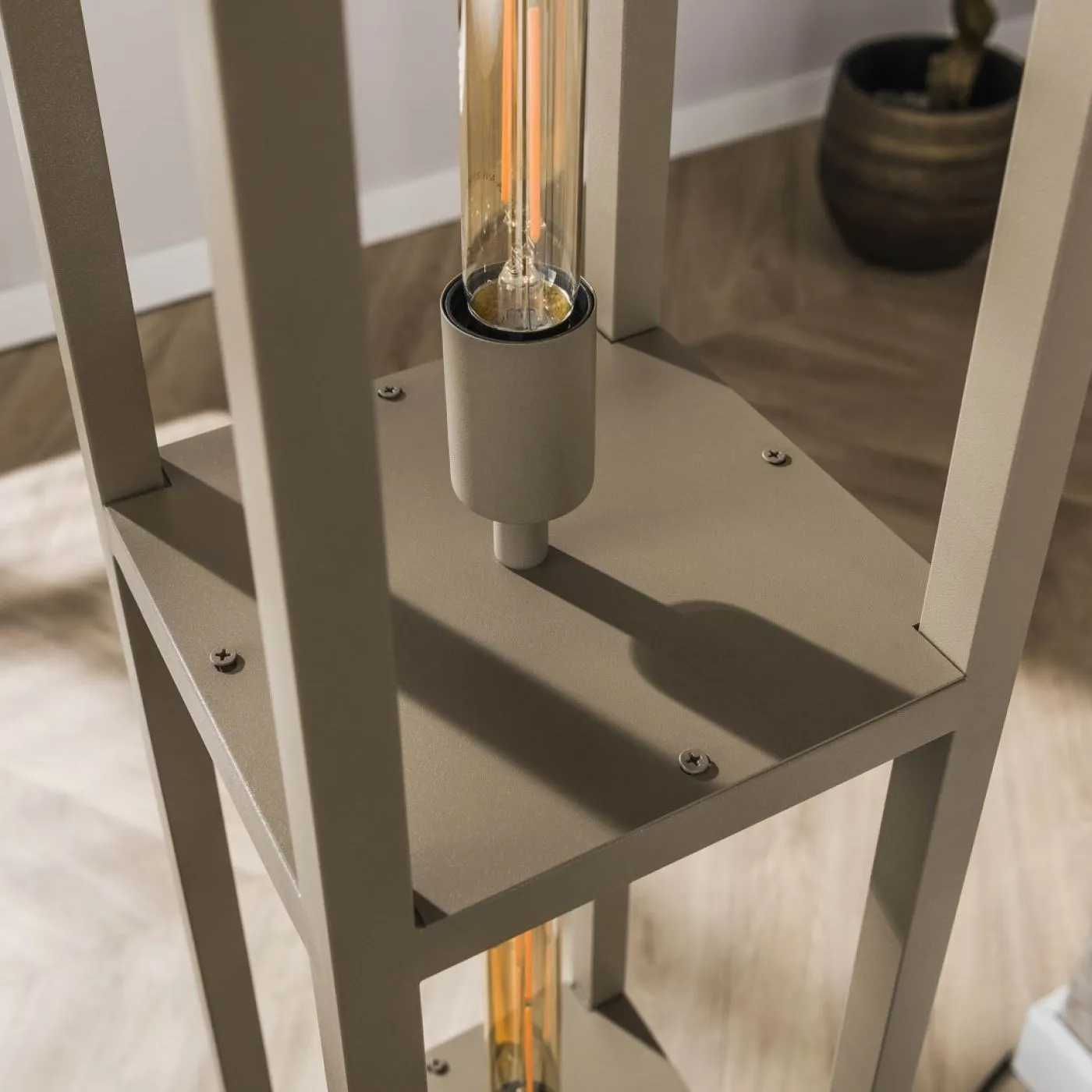 Stehlampe Story | 4 Leuchten | Metall | beige | 160 cm