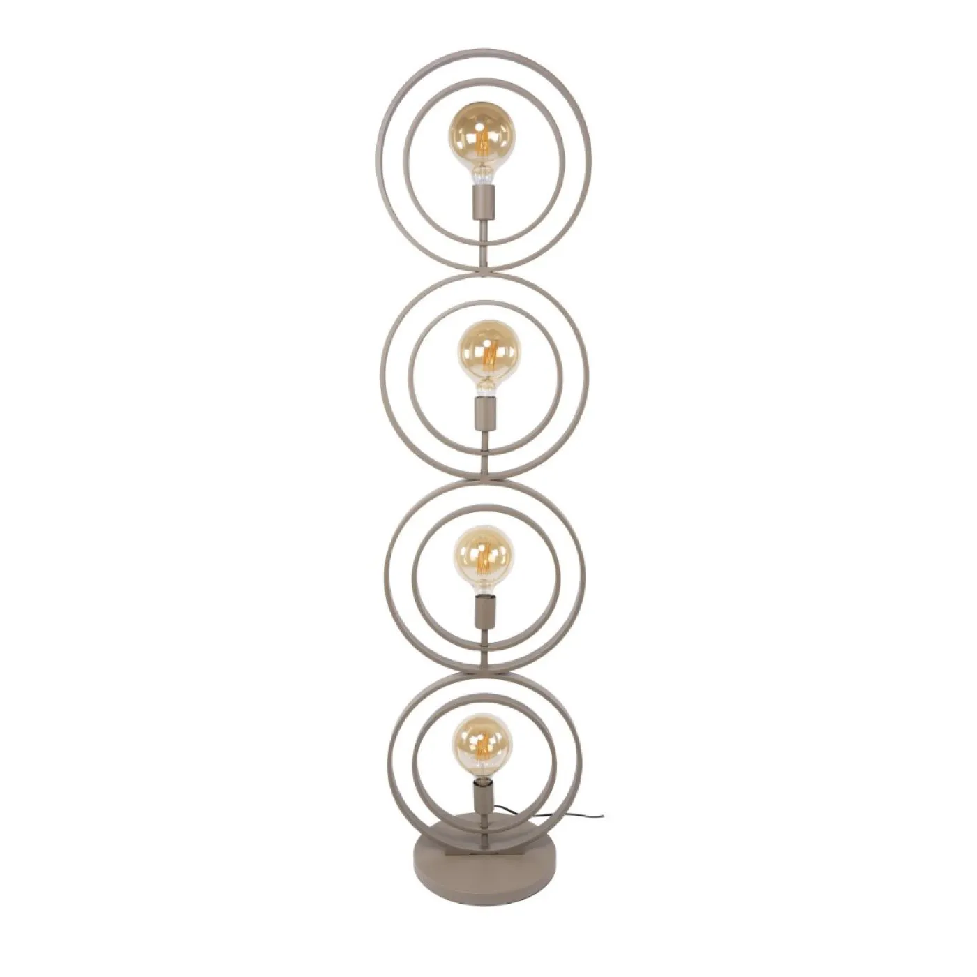 Stehleuchte Vejin 4 Lampen | Metallringe | Beige