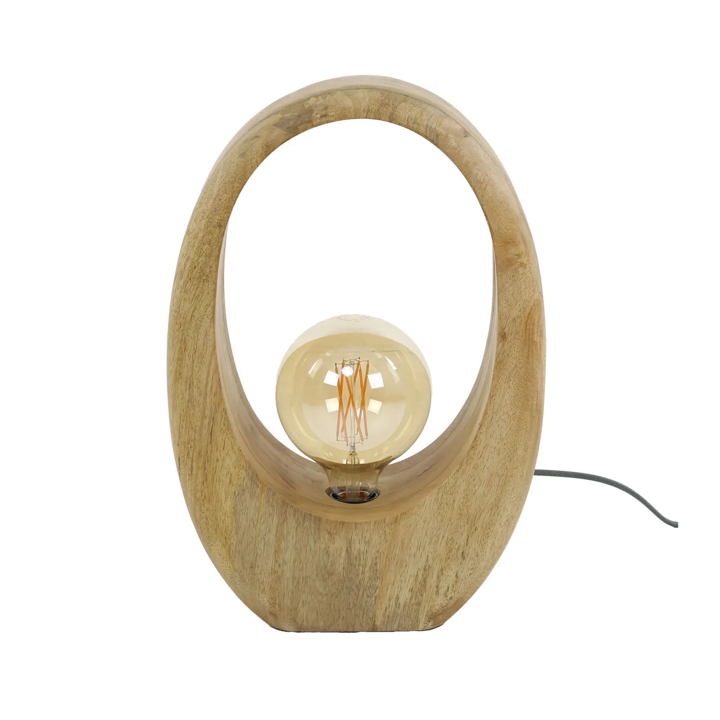 Tischlampe Kuma | Mango massiv | 30 cm | naturel