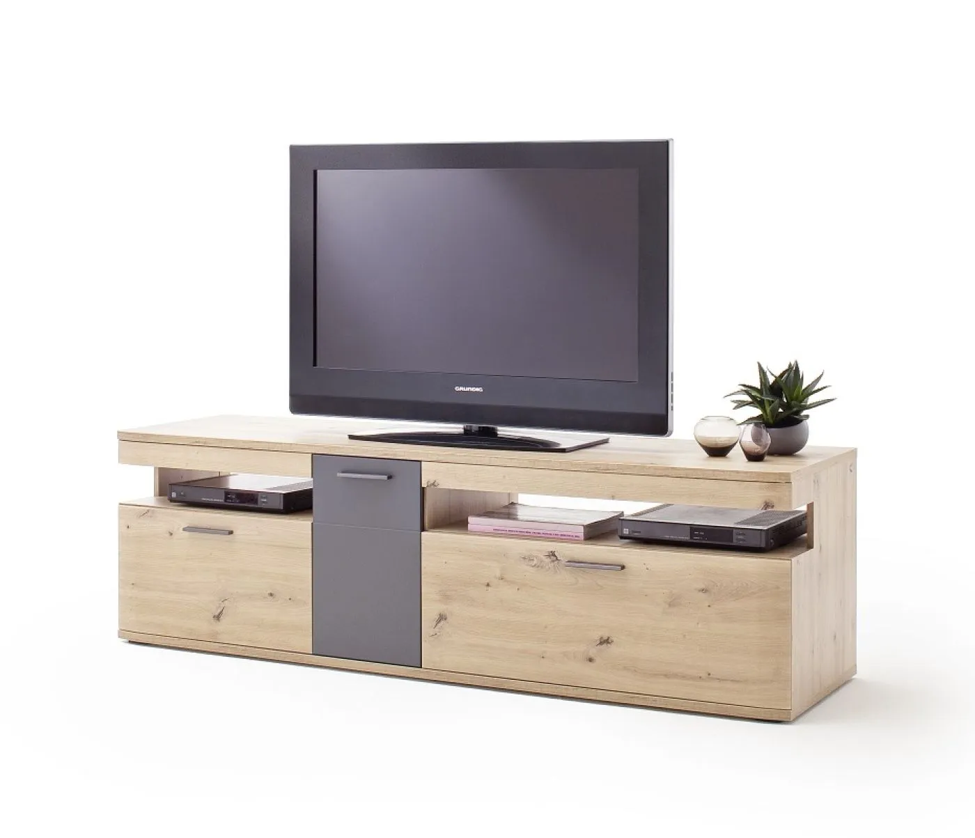 TV-Board Cortona 2 | Balkeneiche / anthrazit