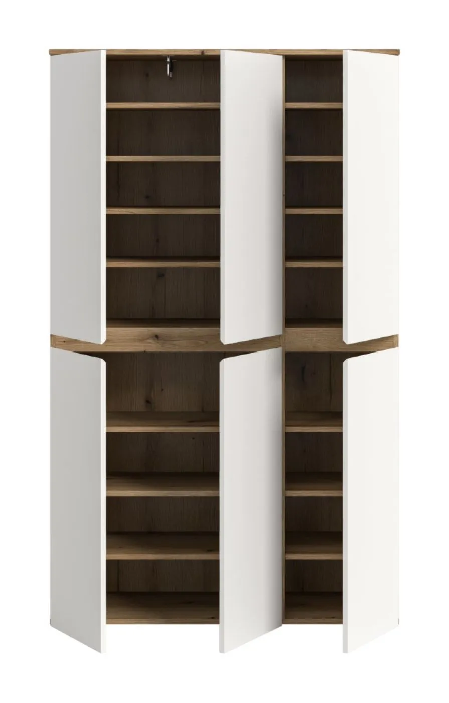 Universalschrank Scarpa | 105 x 175cm | weiß / Evoke Eiche