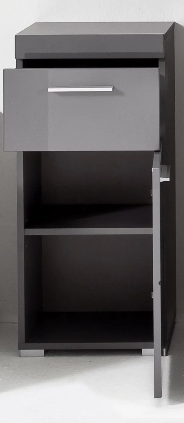 Unterschrank Amanda | grau Hochglanz