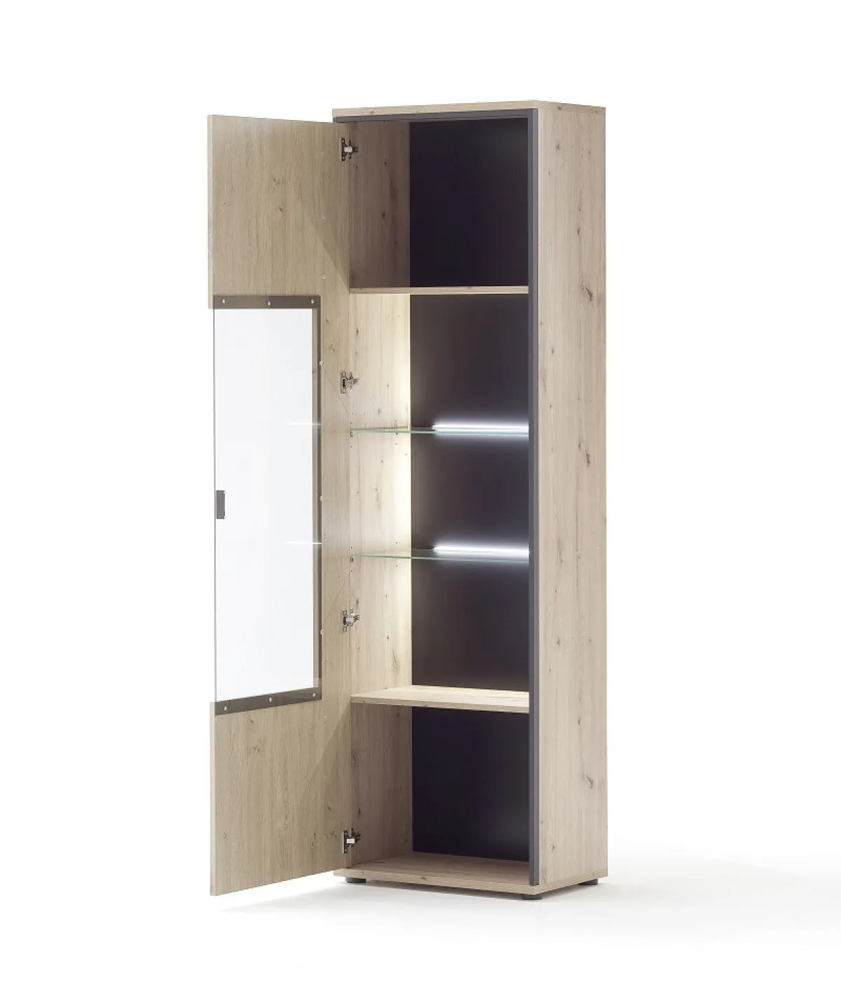 Vitrine Buenos Aires | Balkeneiche | LED Beleuchtung