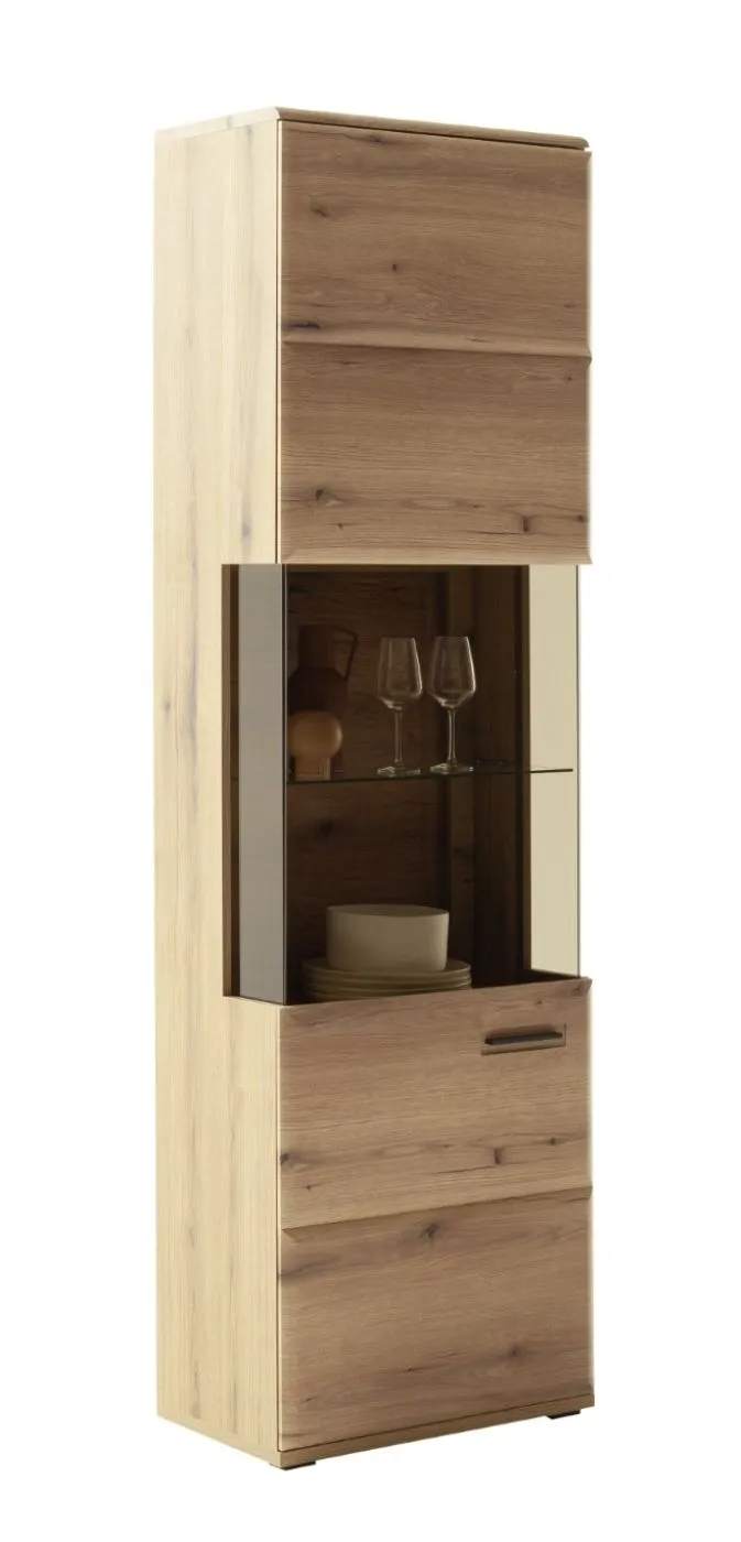 Vitrine Naxos | Eiche Evoke | LED Beleuchtung
