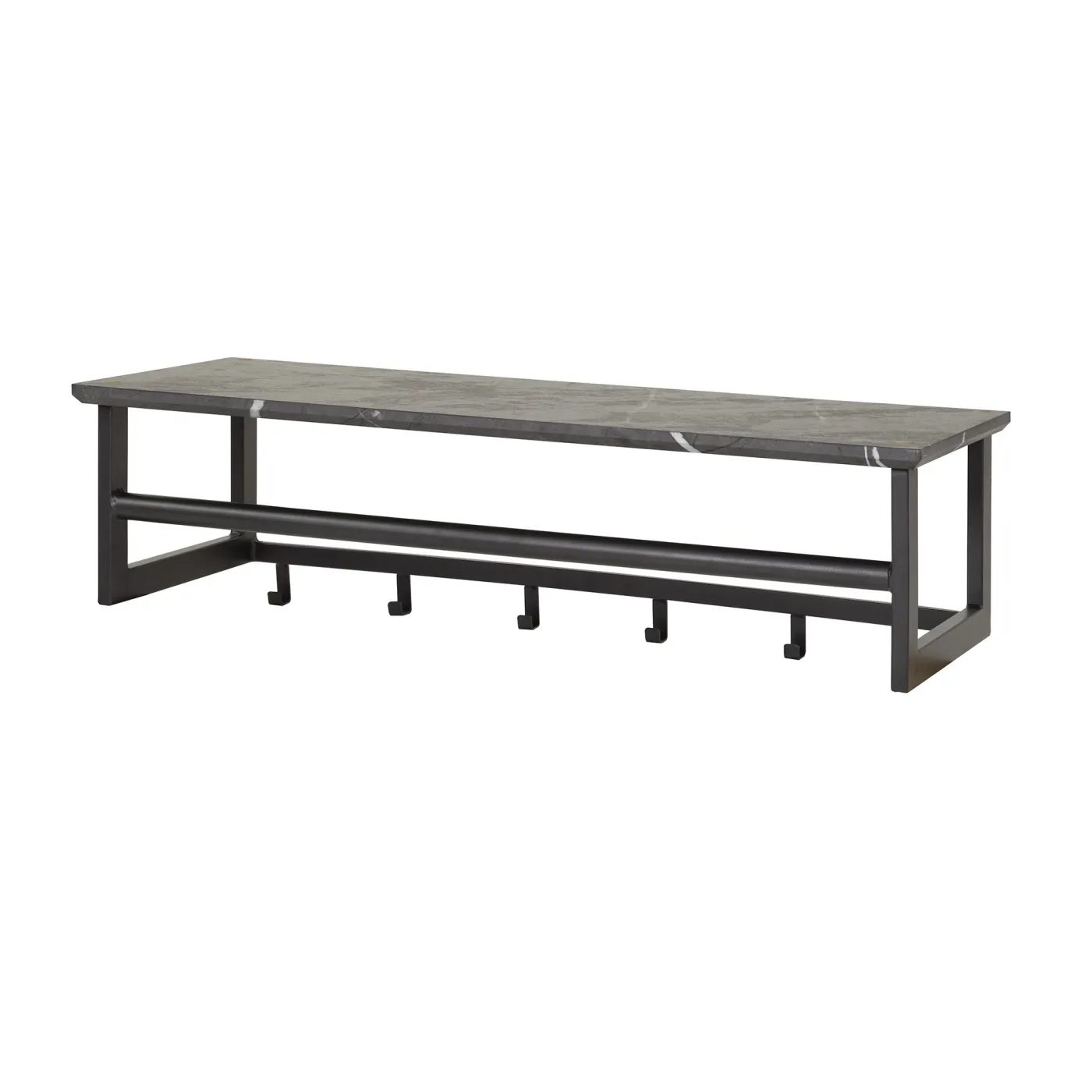 Wandgarderobe Hanga | Melamin | schwarz braun | 6/12 Haken
