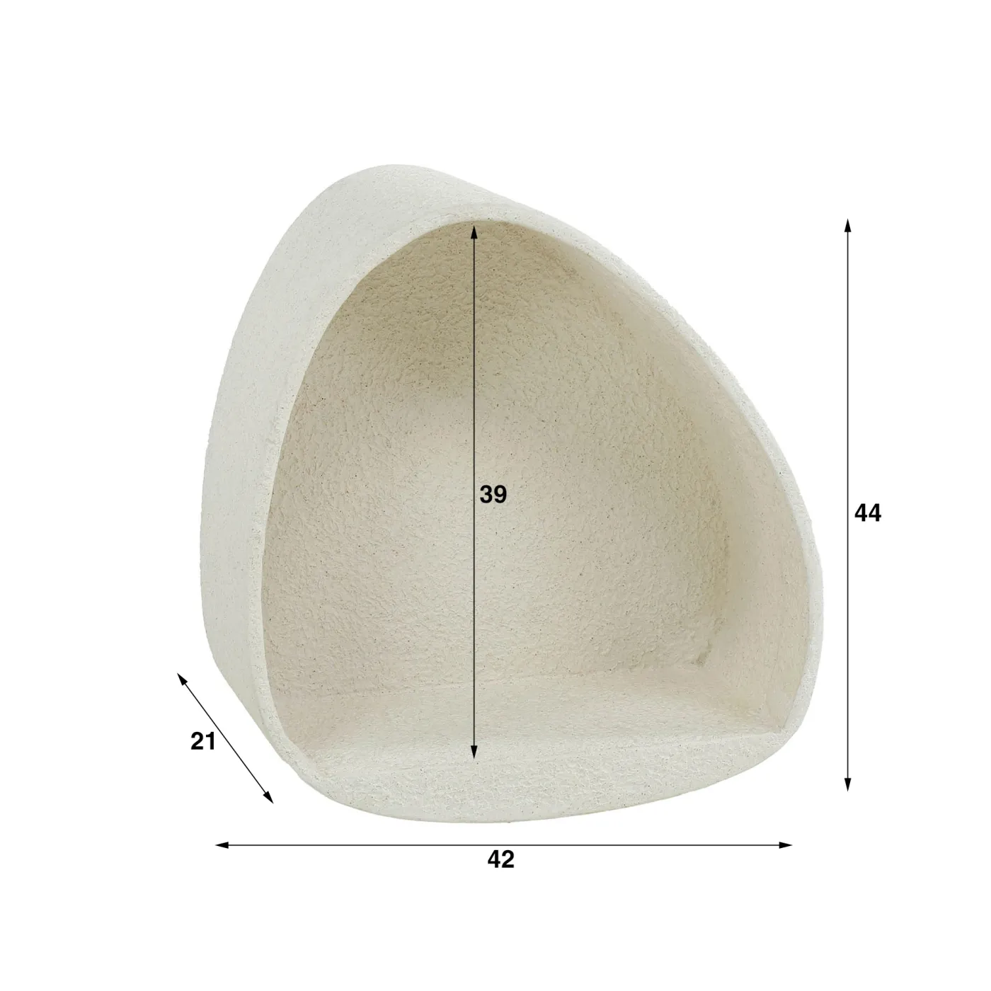 Wandregal Cusco | Marmorcomposit | beige | 34x46