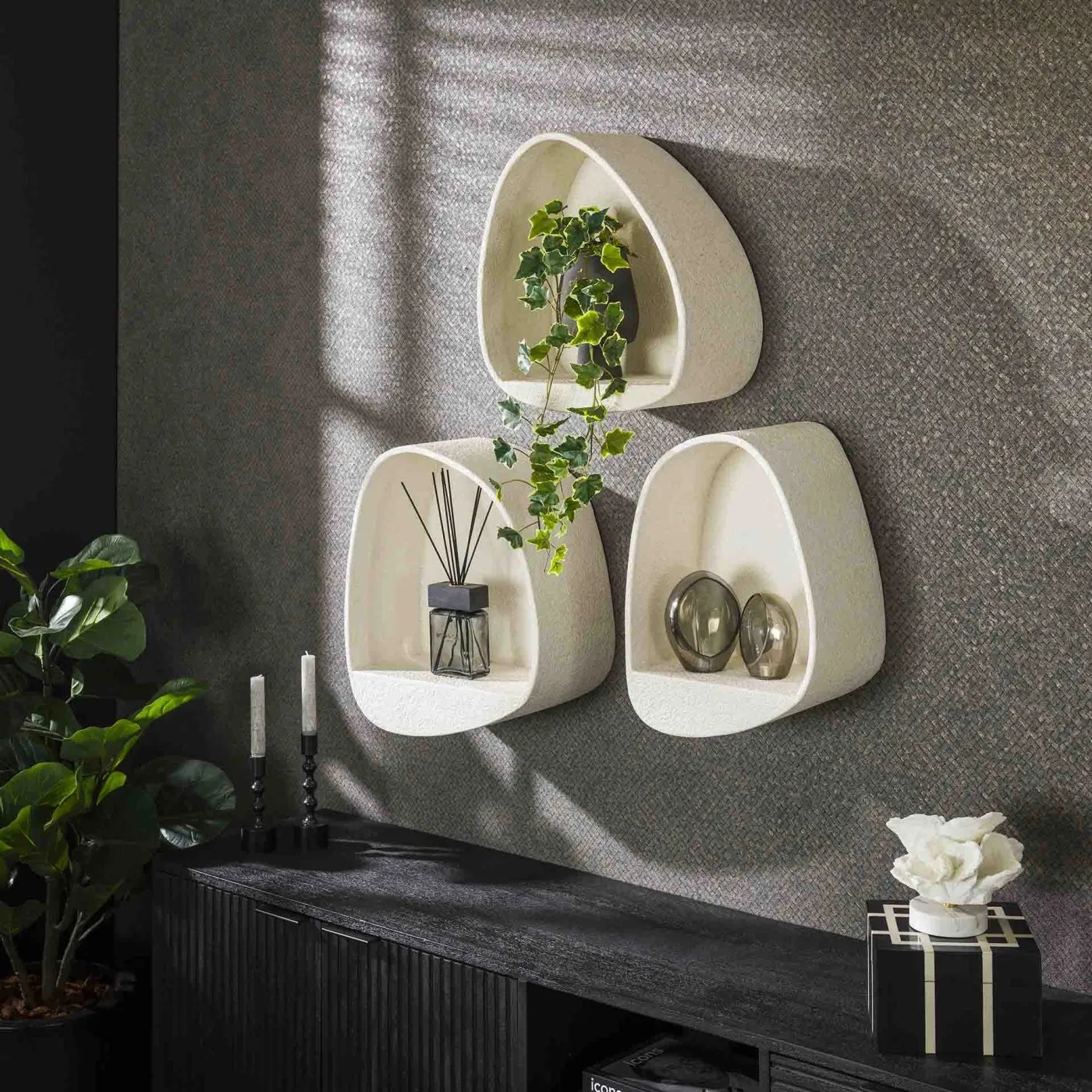 Wandregal Cusco | Marmorcomposit | beige | 34x46