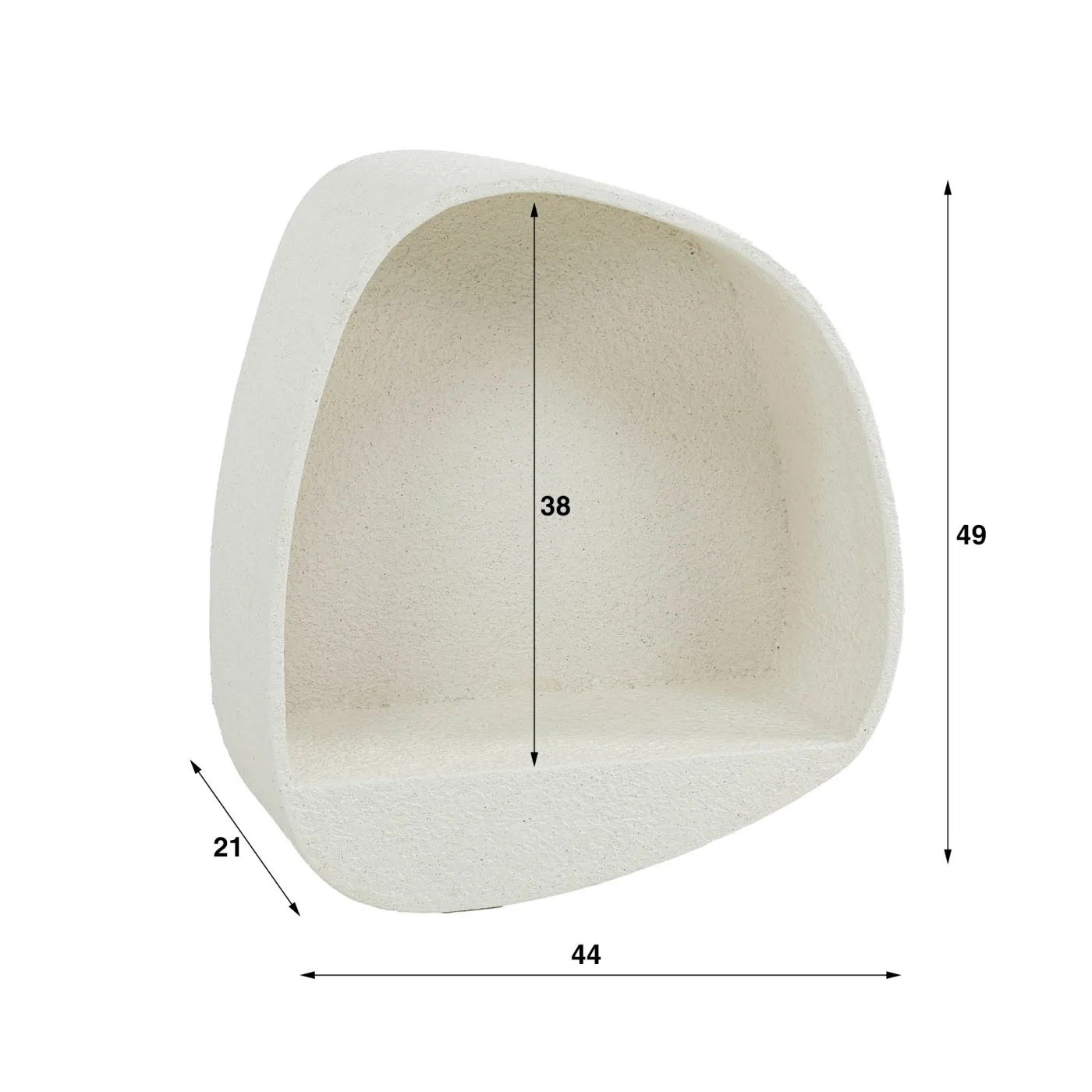 Wandregal Cusco | Marmorcomposit | beige | 44x49