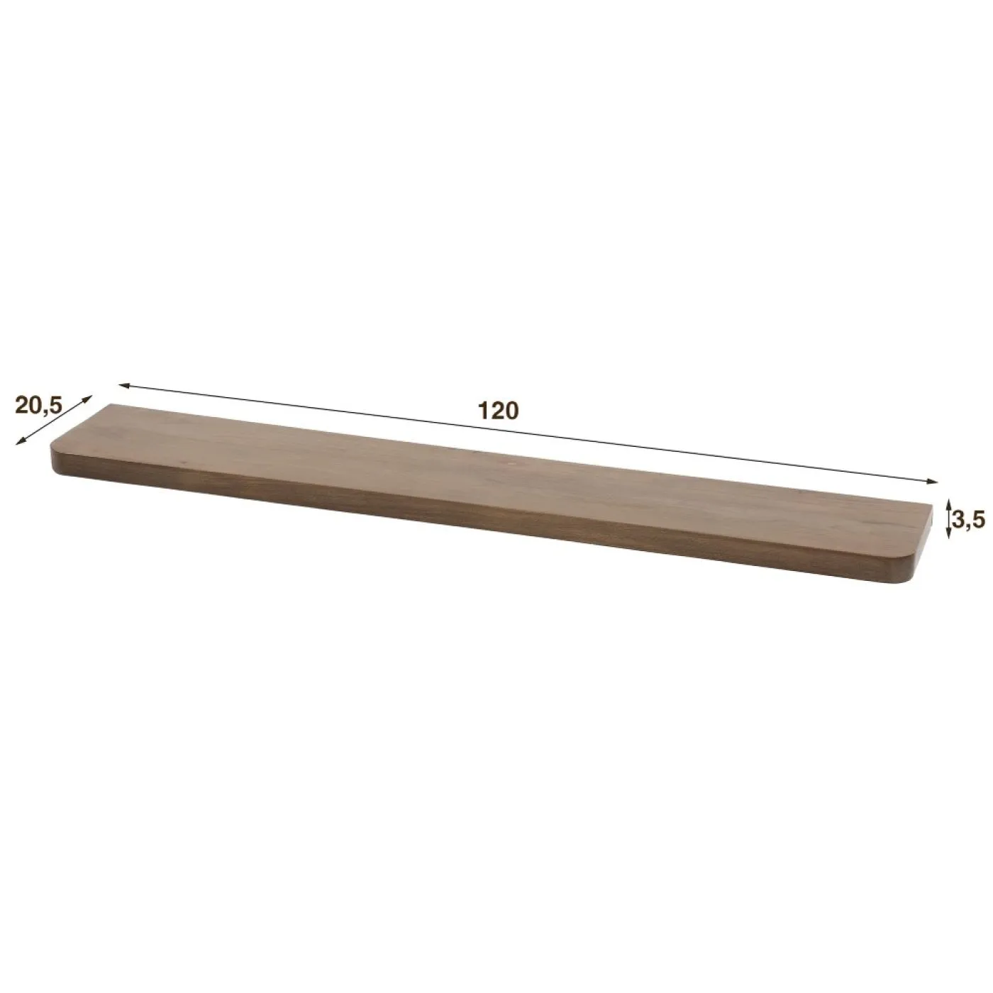Wandregal Galia | 120cm | Akazie massiv | braun
