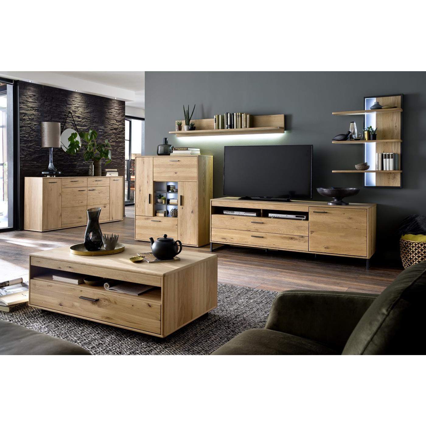 Wandregal Portland | Asteiche Bianco massiv