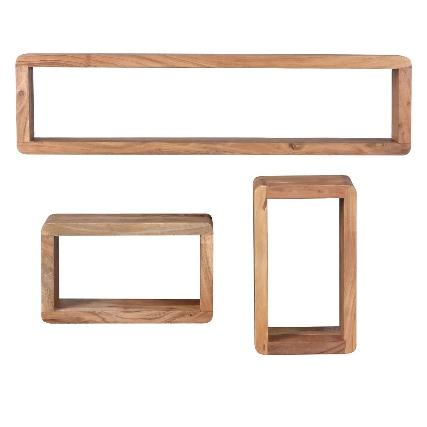 Wandregal Set Boha | 3-teilig | Akazienholz