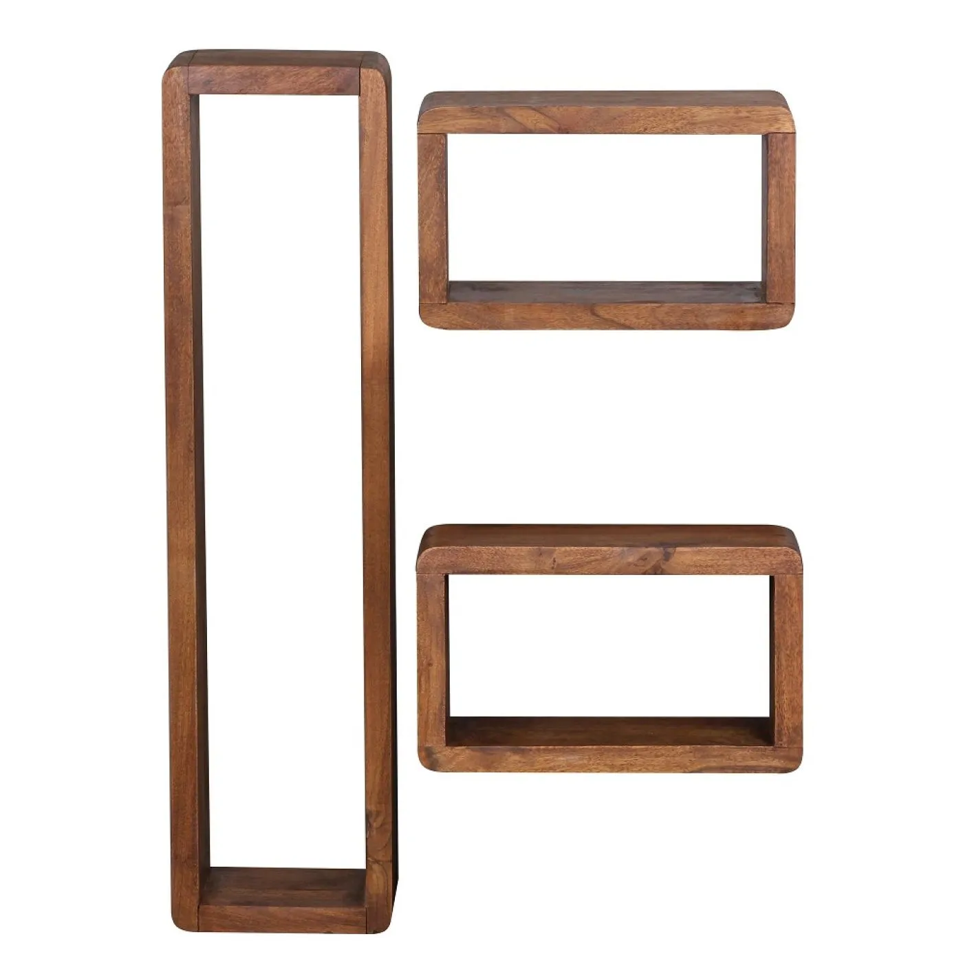 Wandregal Set Boha | 3-teilig | Sheesham holz