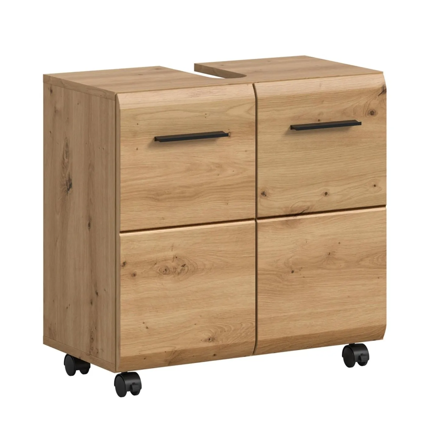 Waschbeckenunterschrank Ice | auf Rollen | Artisan Oak