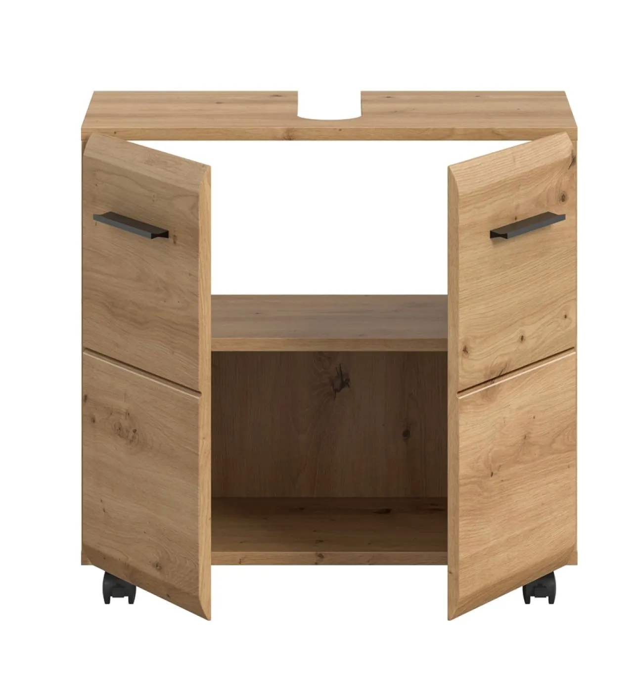 Waschbeckenunterschrank Ice | auf Rollen | Artisan Oak
