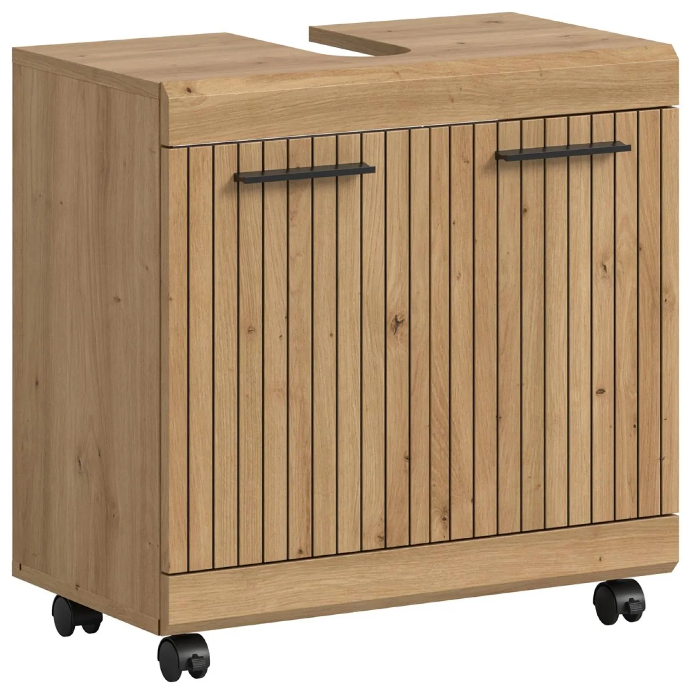Waschbeckenunterschrank Scout auf Rollen | Artisan Eiche