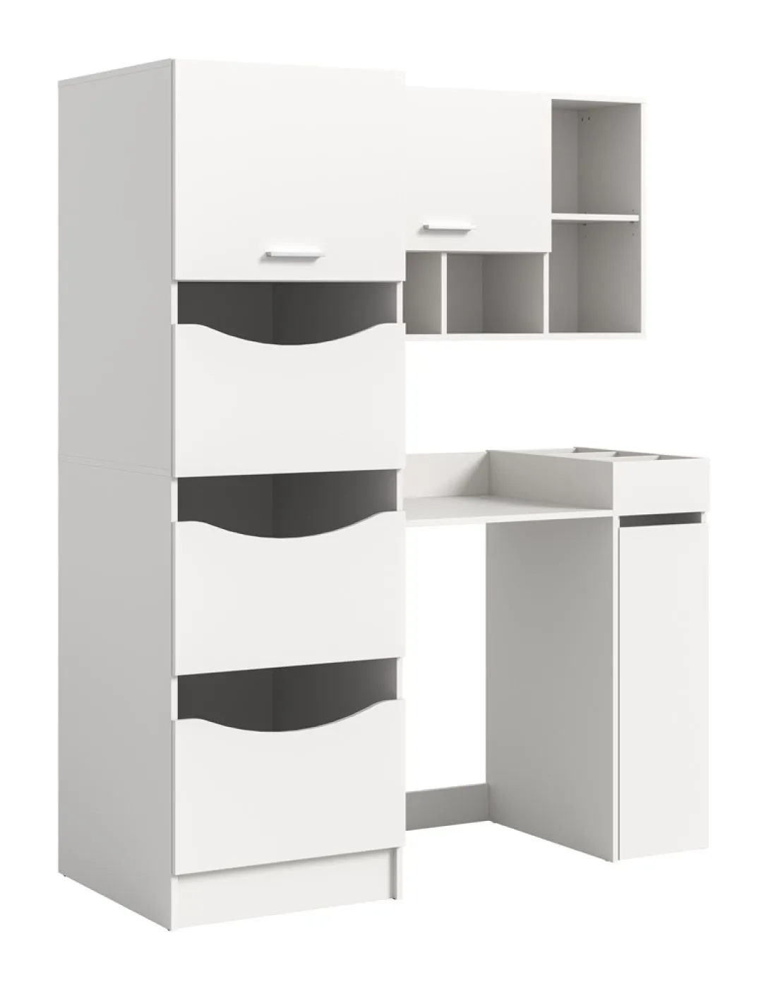 Waschmaschinenschrank Set Free | weiß | 4-teilig