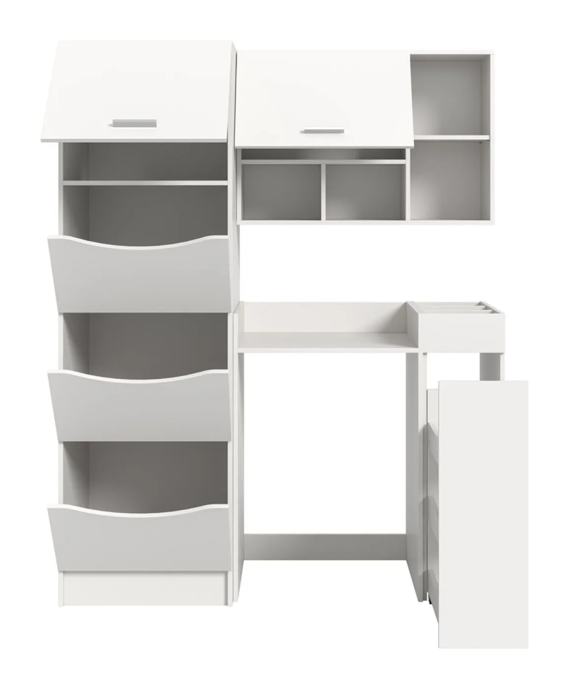 Waschmaschinenschrank Set Free | weiß | 4-teilig