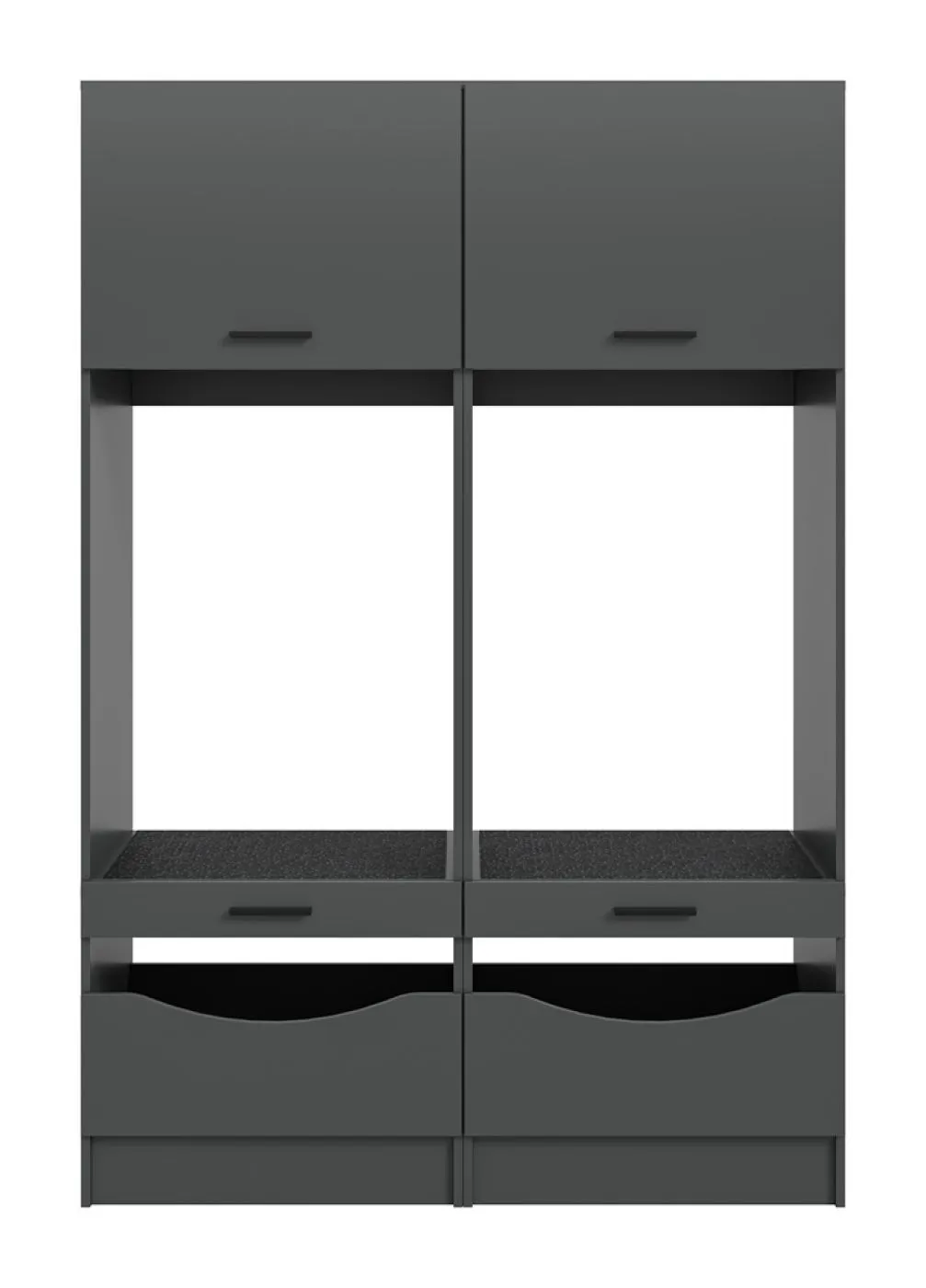 Waschmaschinenschrank Set Free 4 | anthrazit | 2-teilig