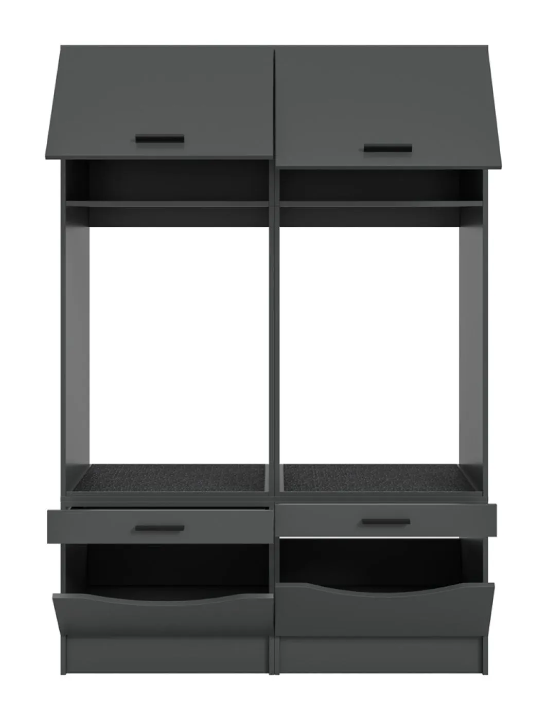 Waschmaschinenschrank Set Free 4 | anthrazit | 2-teilig