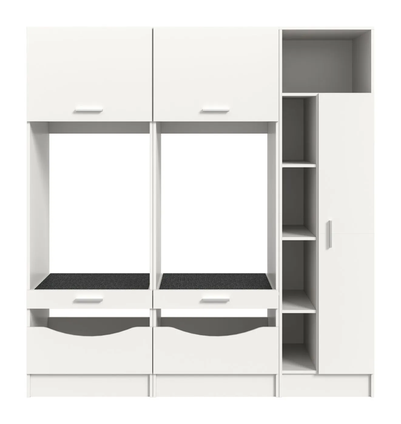 Waschmaschinenschrank Set Free 3 | weiß | 3-teilig
