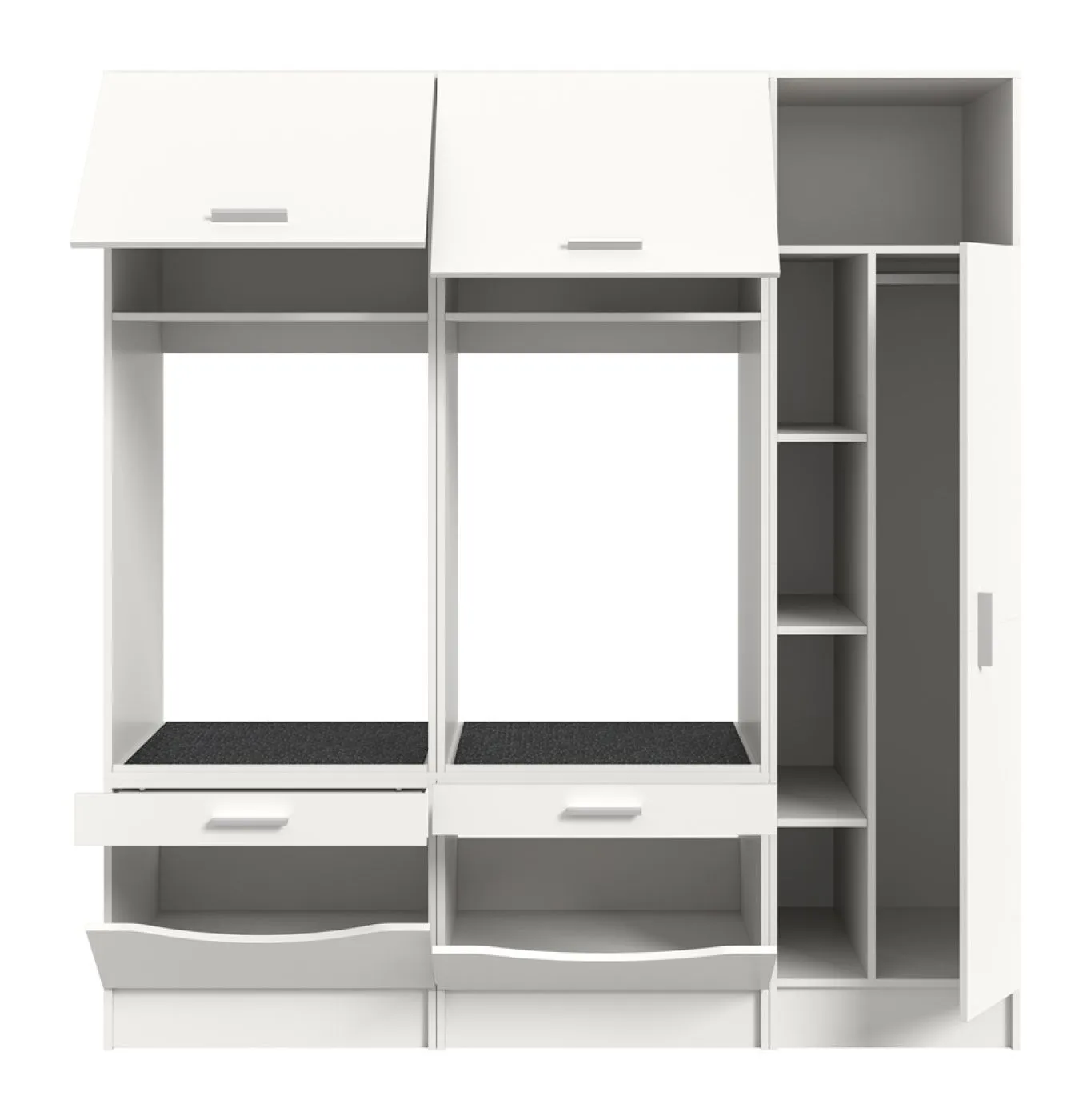 Waschmaschinenschrank Set Free 3 | weiß | 3-teilig