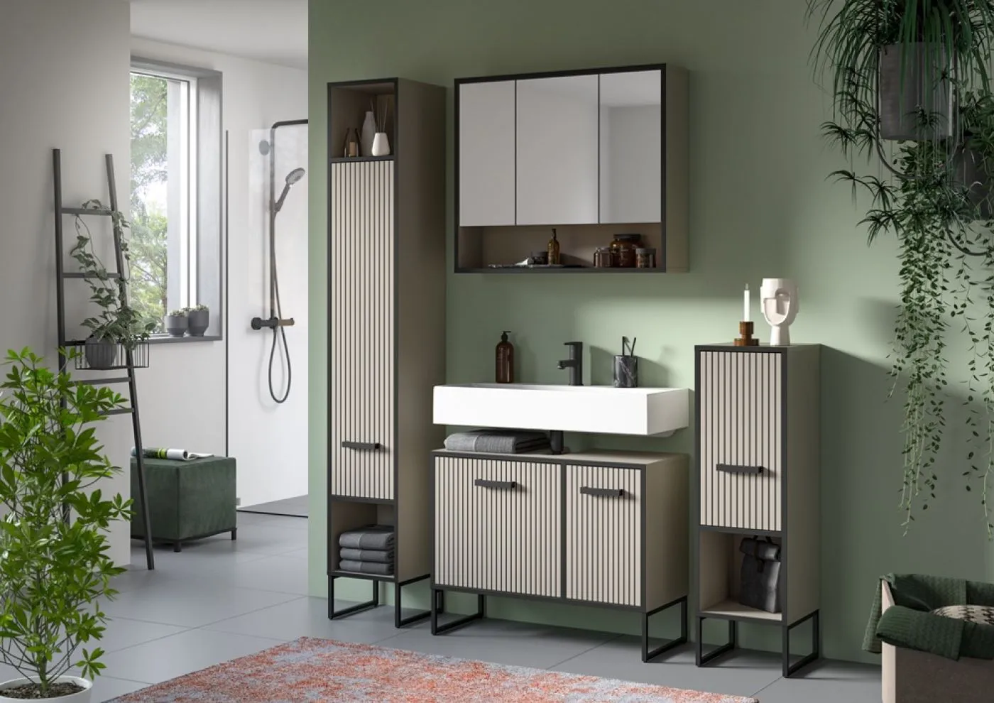 Waschtisch Bagno | mit Türen | Kaschmir