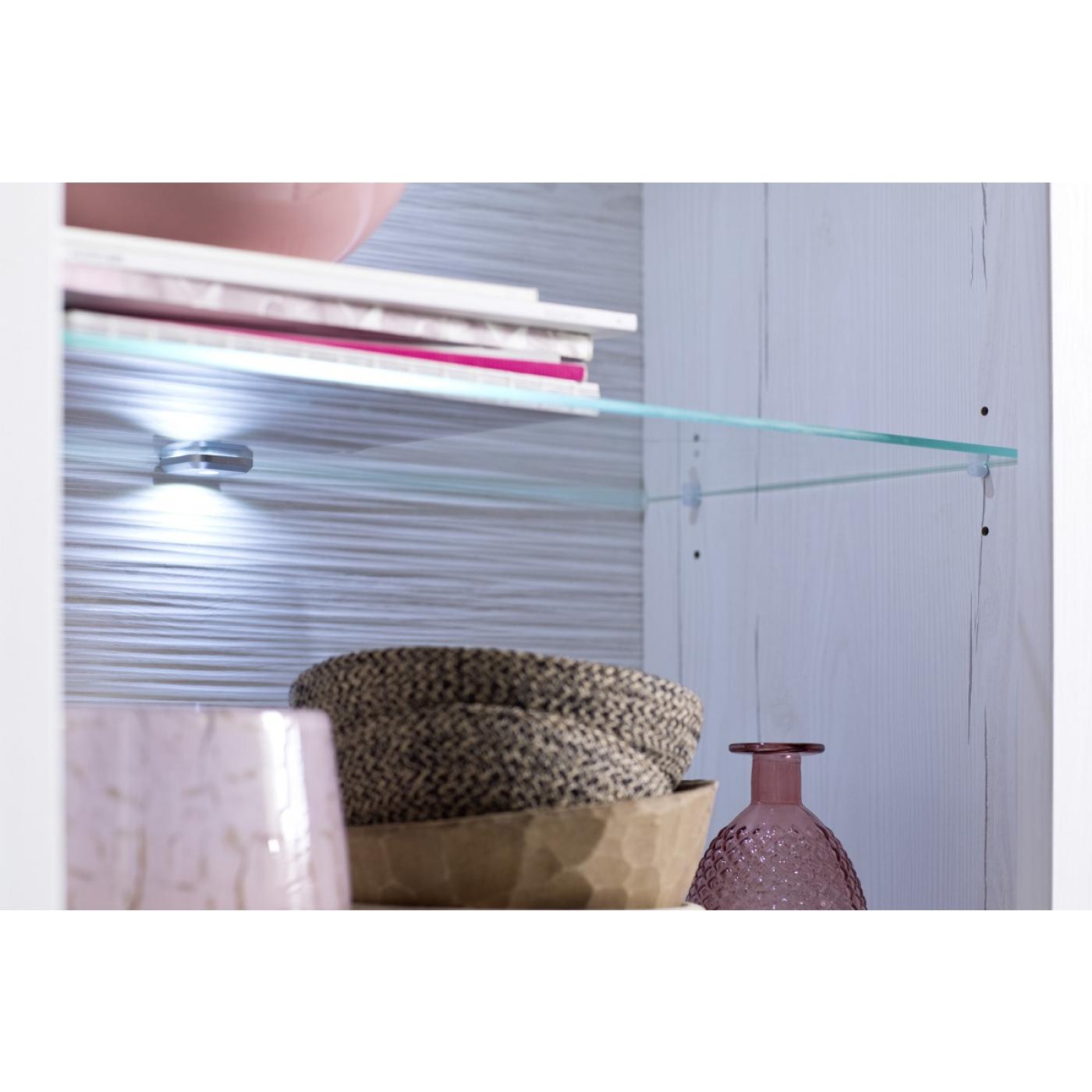 Wohnwand Anbauwand I Brixen | Landhaus modern | Pinie Aurelio / Grandson Oak | 4-teilig | LED Beleuchtung