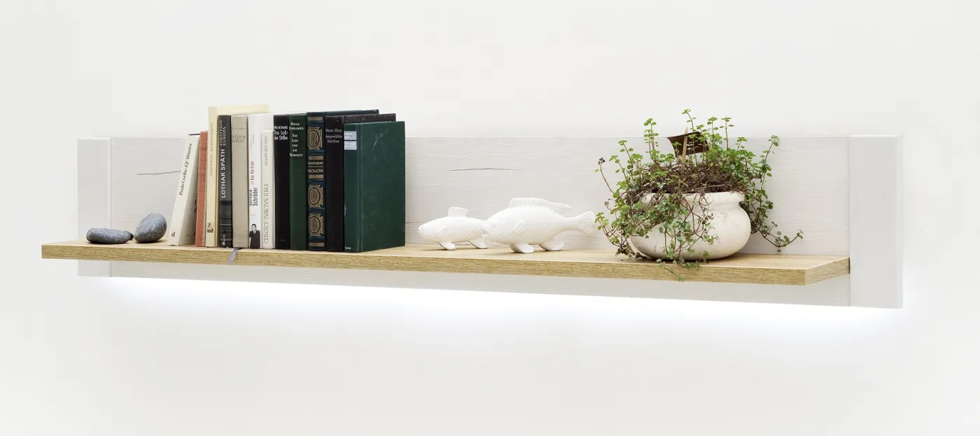 Wohnwand Anbauwand I Brixen | Landhaus modern | Pinie Aurelio / Grandson Oak | 4-teilig