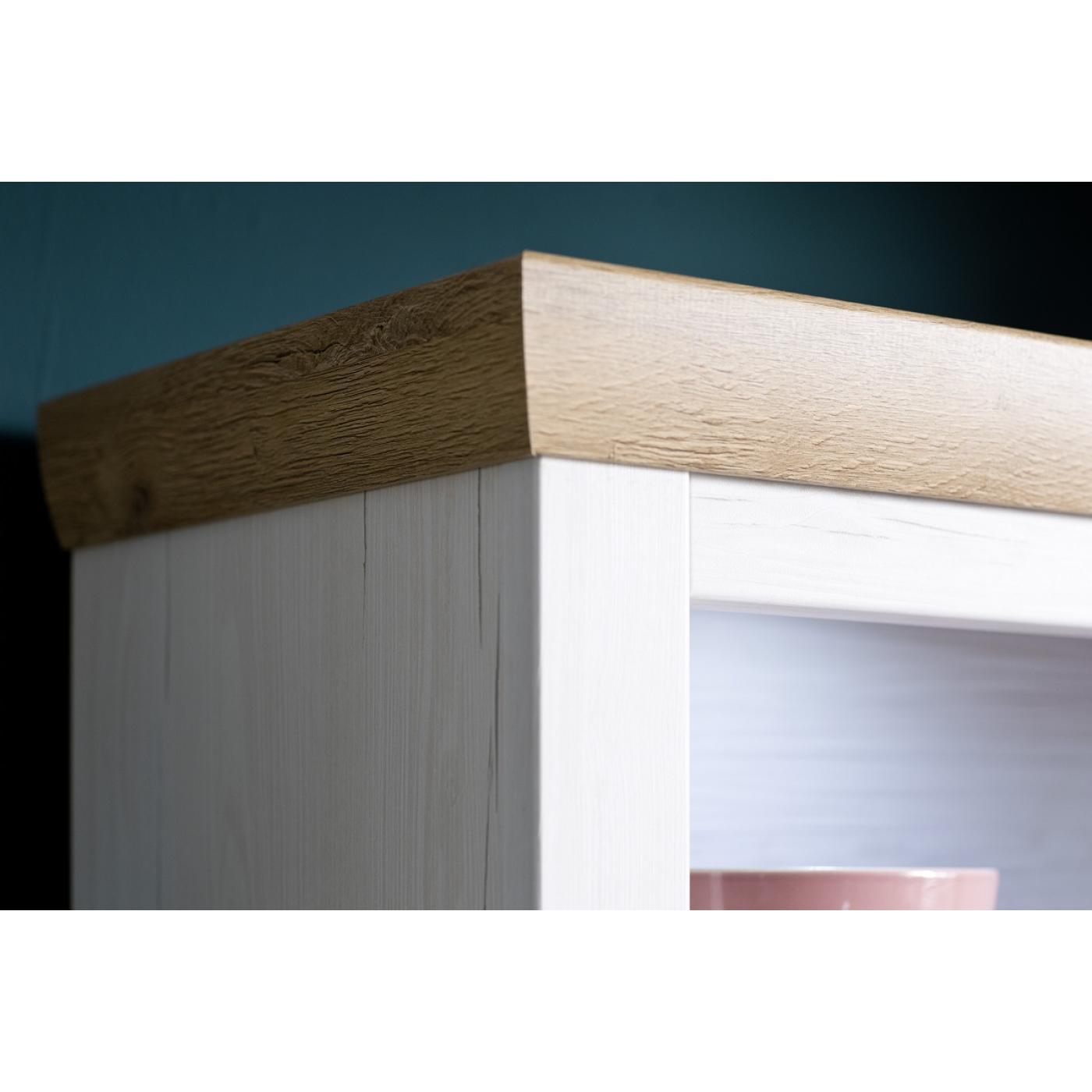 Wohnwand Anbauwand III Brixen | Landhaus modern | Pinie Aurelio / Grandson Oak | 4-teilig | LED Beleuchtung
