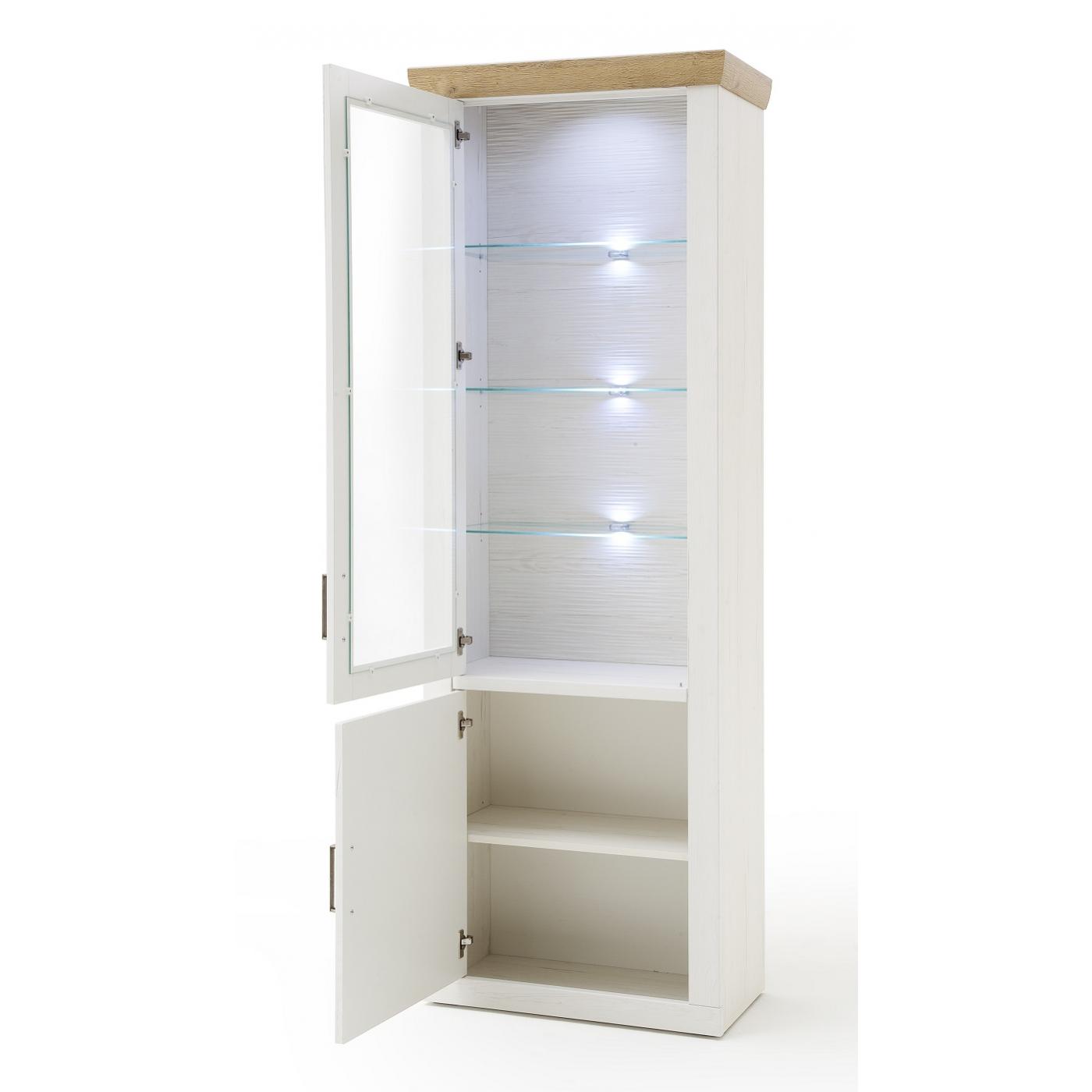 Wohnwand Anbauwand III Brixen | Landhaus modern | Pinie Aurelio / Grandson Oak | 4-teilig | LED Beleuchtung