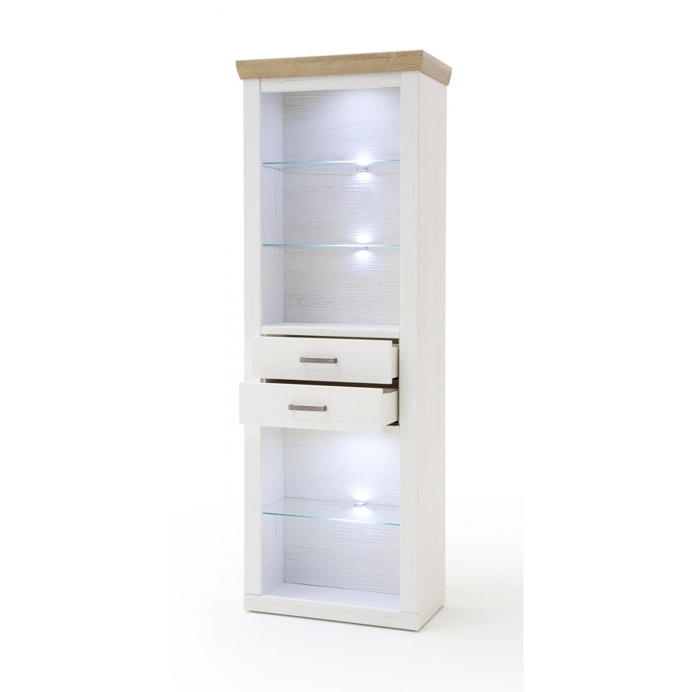 Wohnwand Anbauwand III Brixen | Landhaus modern | Pinie Aurelio / Grandson Oak | 4-teilig | LED Beleuchtung