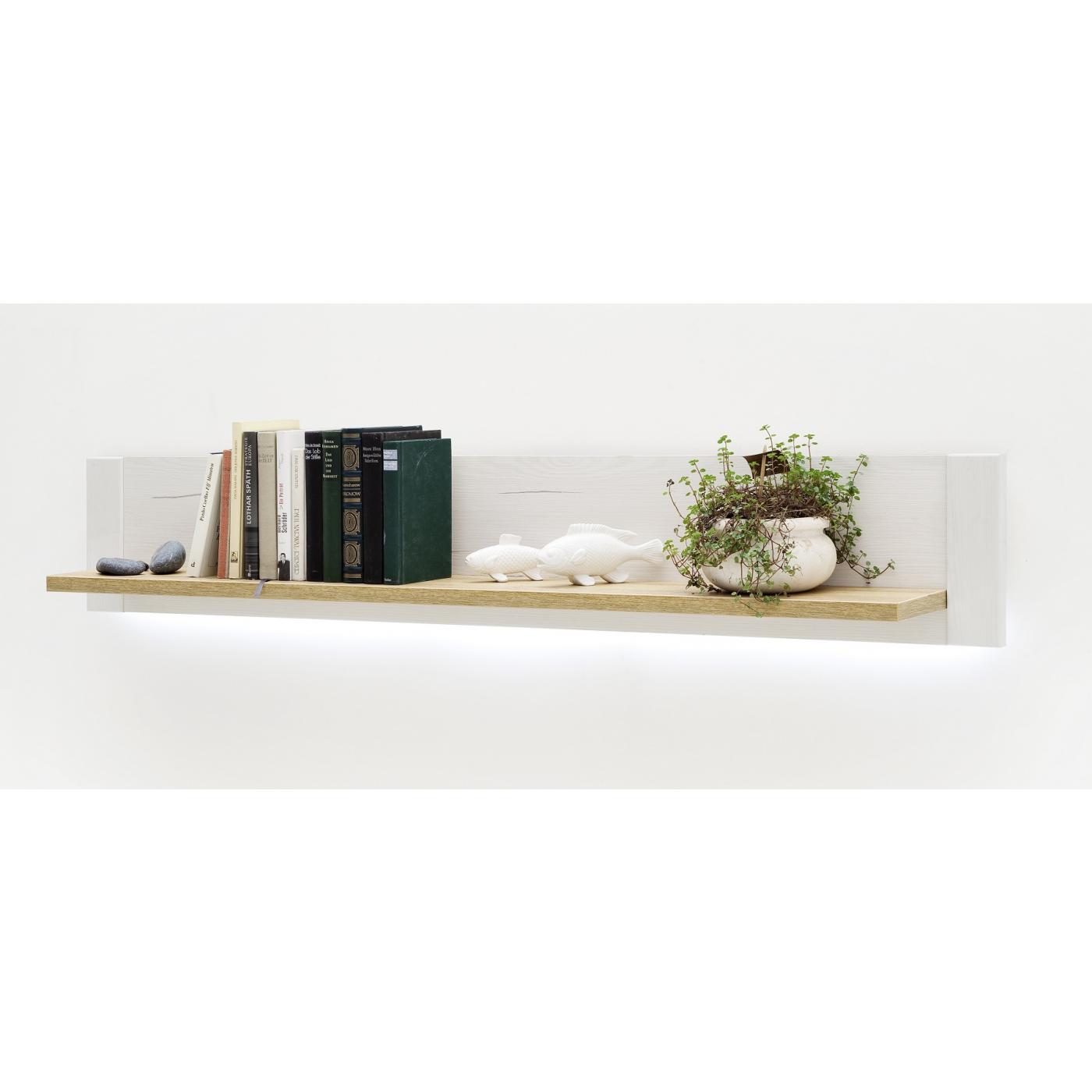 Wohnwand Anbauwand III Brixen | Landhaus modern | Pinie Aurelio / Grandson Oak | 4-teilig | LED Beleuchtung