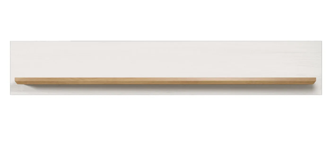 Wohnwand Anbauwand Shade | Andersen Pinie weiß / Artisan Eiche | Landhausstil | 4-teilig | LED Beleuchtung